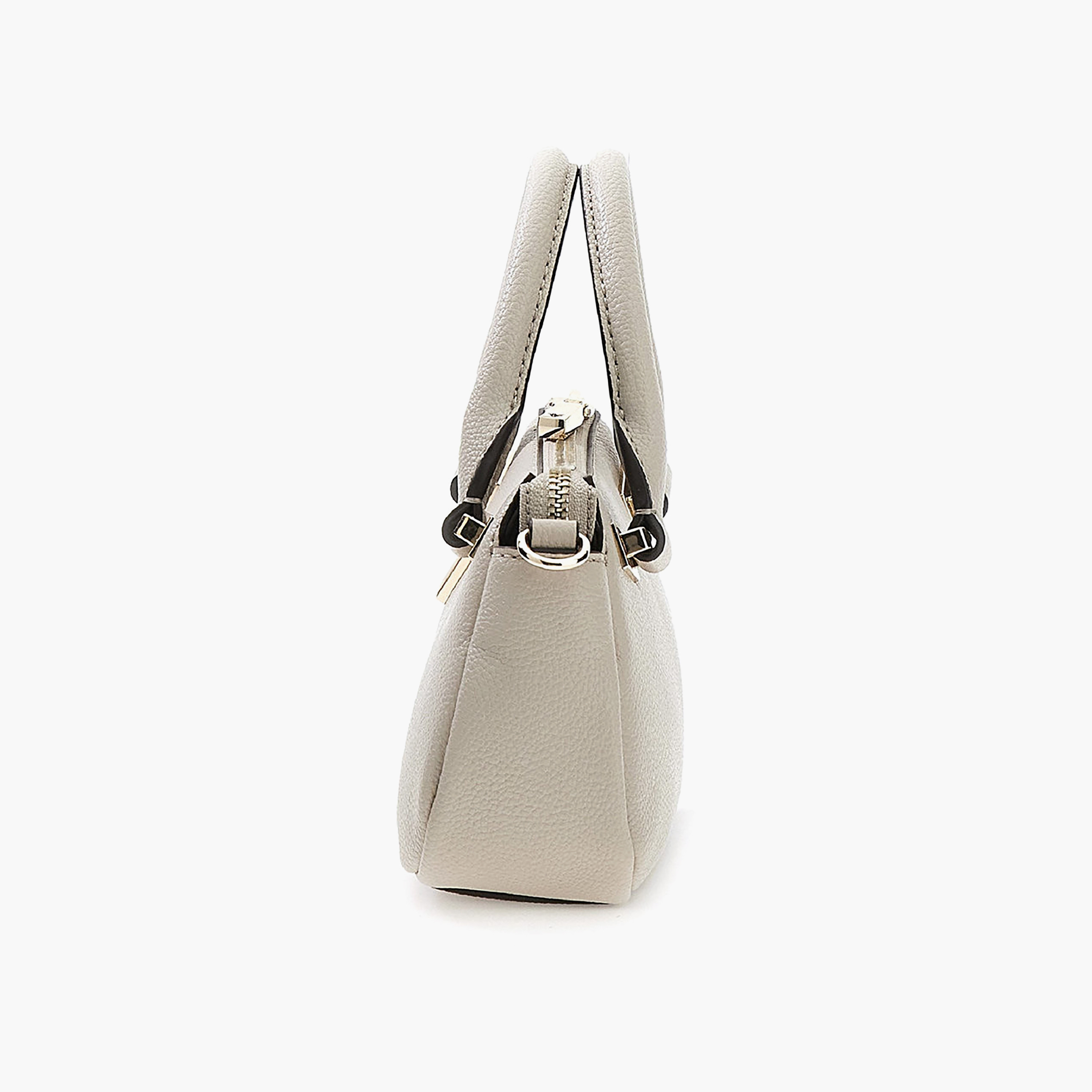 Guess Evie Textured Double Handle Mini Satchel Bag with Zipper Closure-women-bagsandwallets-handbags-image-4