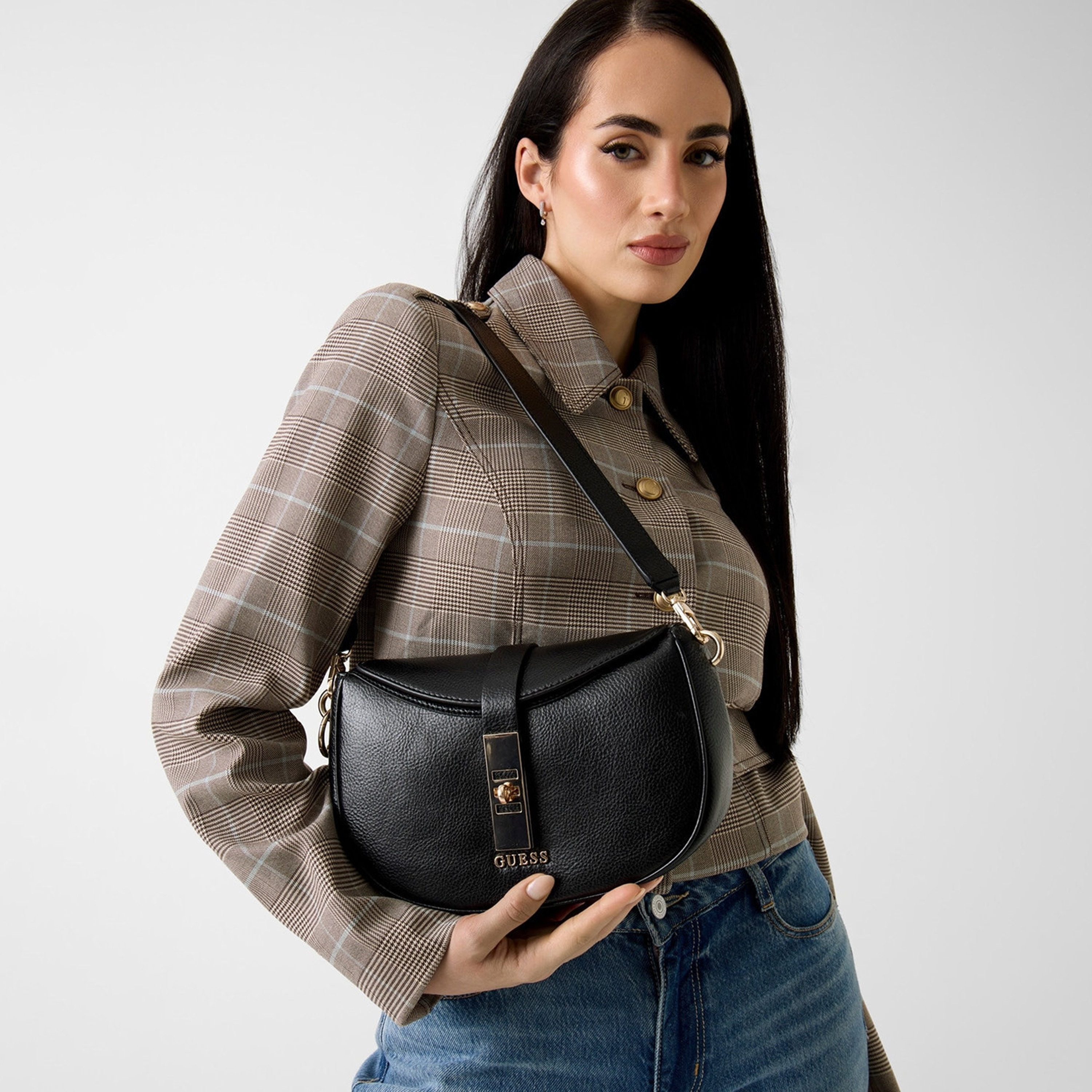 Guess Brooke Textured Shoulder Bag with Twist Lock Closure and Detachable Strap-women-bagsandwallets-handbags-image-6