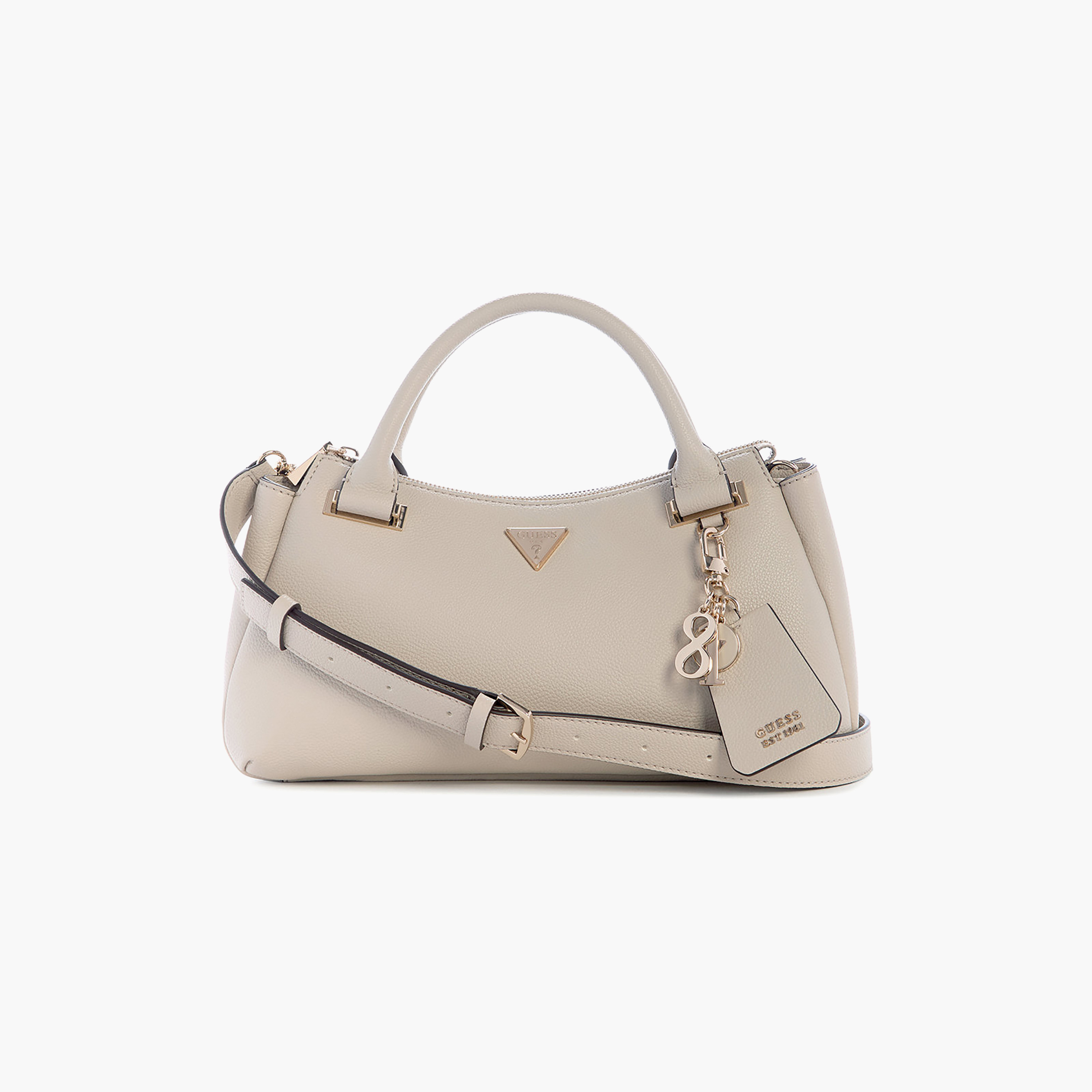 Guess Evie Double Handle Satchel Bag with Zipper Closure and Adjustable Strap-women-bagsandwallets-handbags-image-1