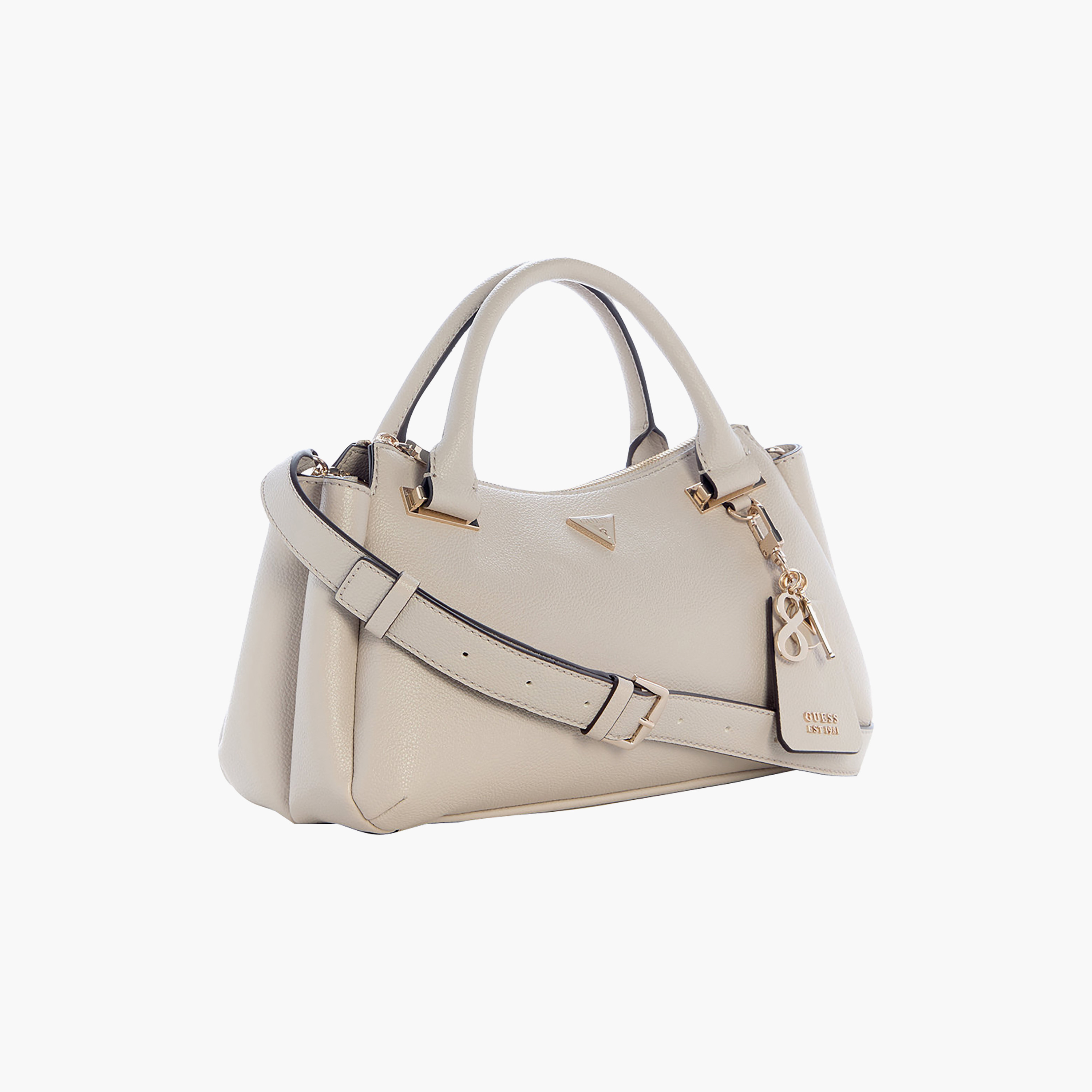 Guess Evie Double Handle Satchel Bag with Zipper Closure and Adjustable Strap-women-bagsandwallets-handbags-image-4
