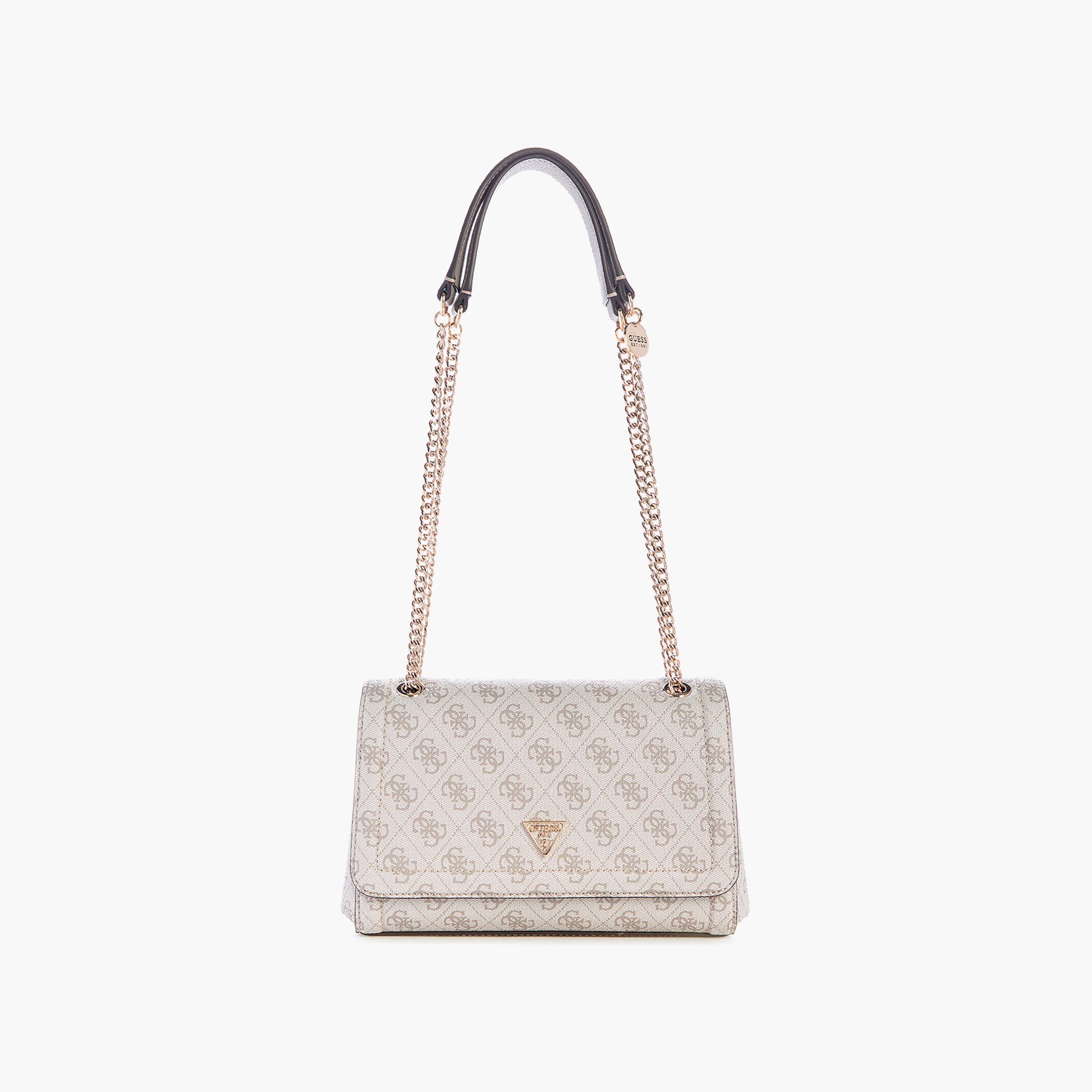 Guess Noelle Ii Monogram Crossbody Bag with Flap Closure and Chain Strap-women-bagsandwallets-handbags-image-1