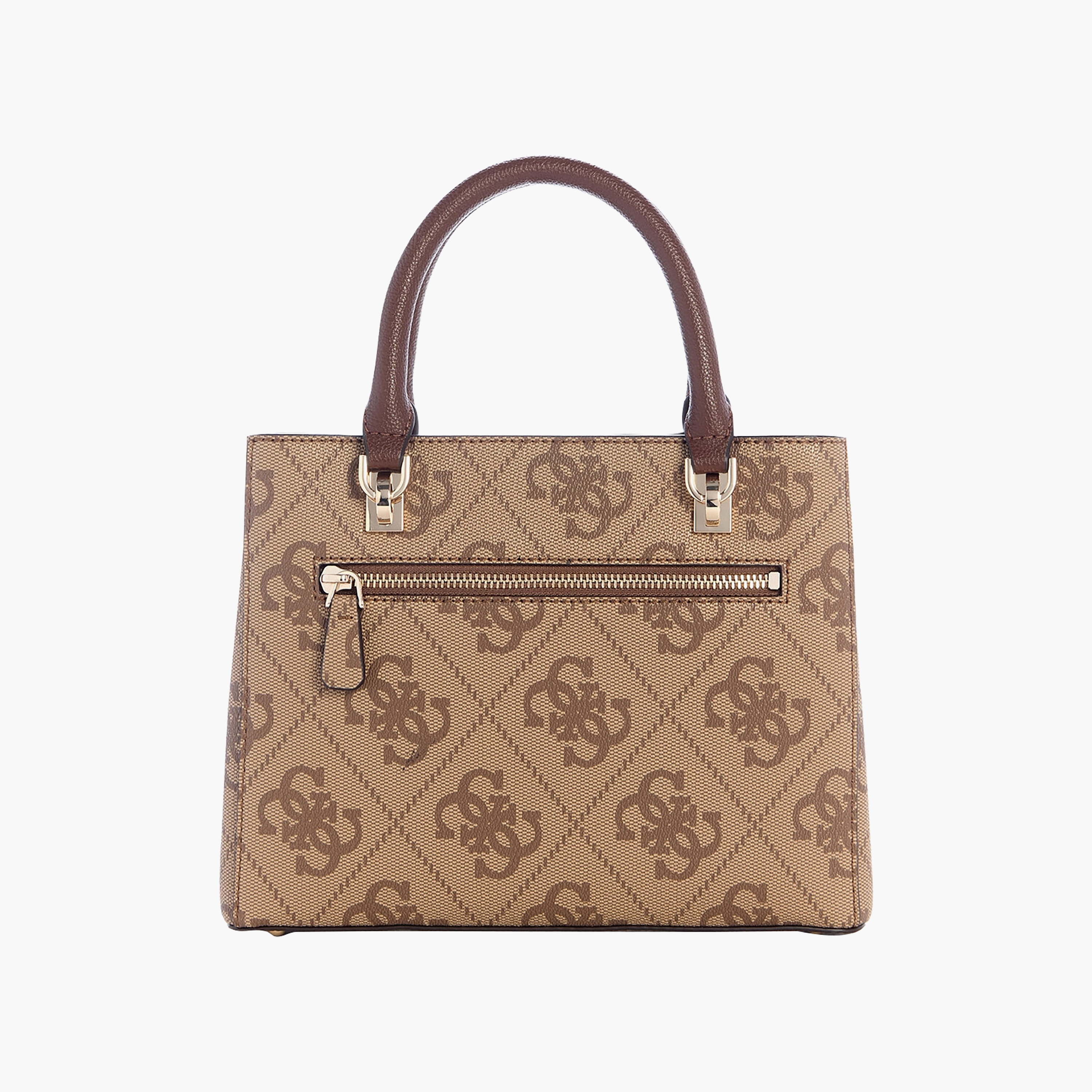 Guess Noelle Ii Monogram Double Handle Satchel Bag with Zip Closure and Adjustable Strap-women-bagsandwallets-handbags-image-2
