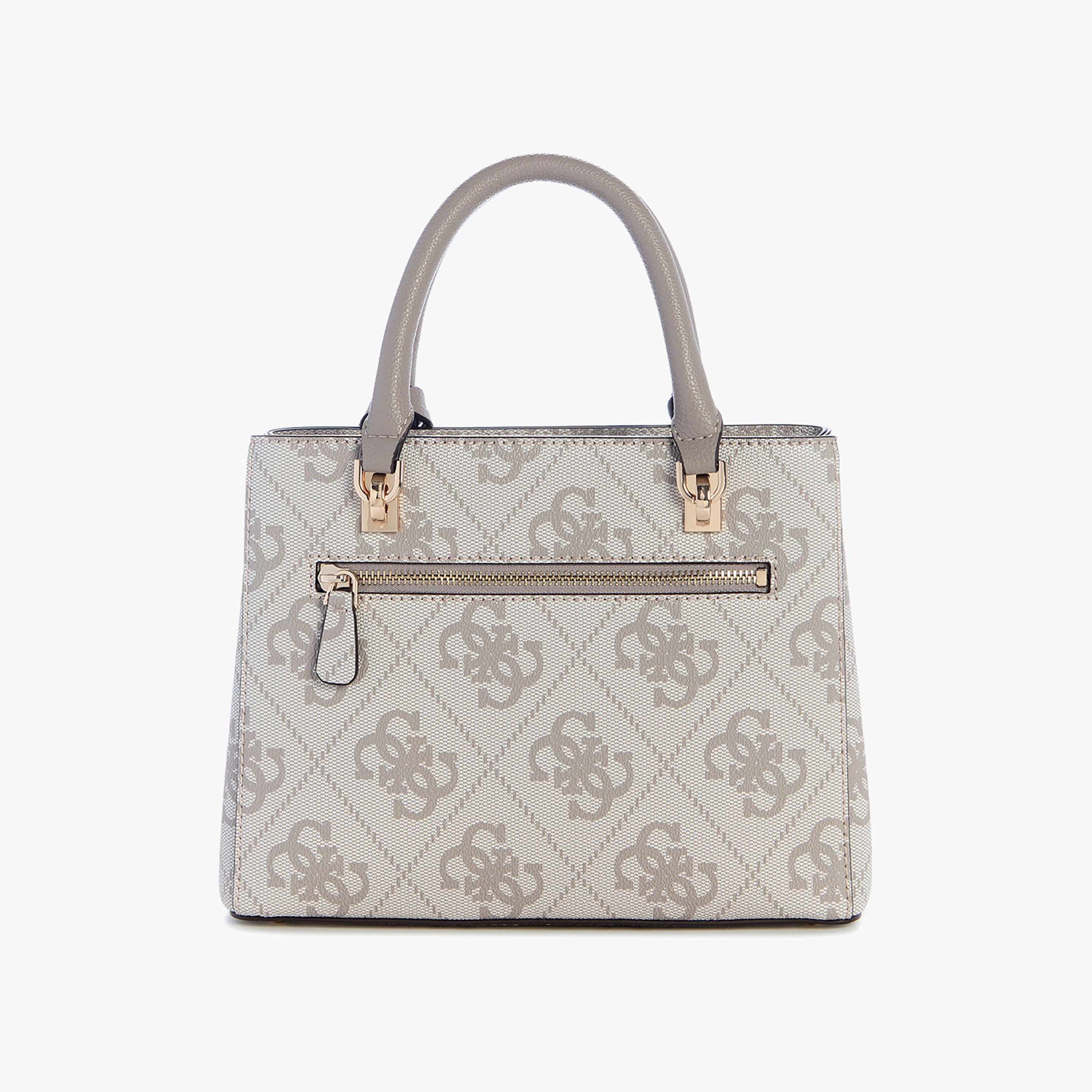 Guess Noelle Ii Monogram Double Handle Satchel Bag with Zip Closure and Adjustable Strap-women-bagsandwallets-handbags-image-2