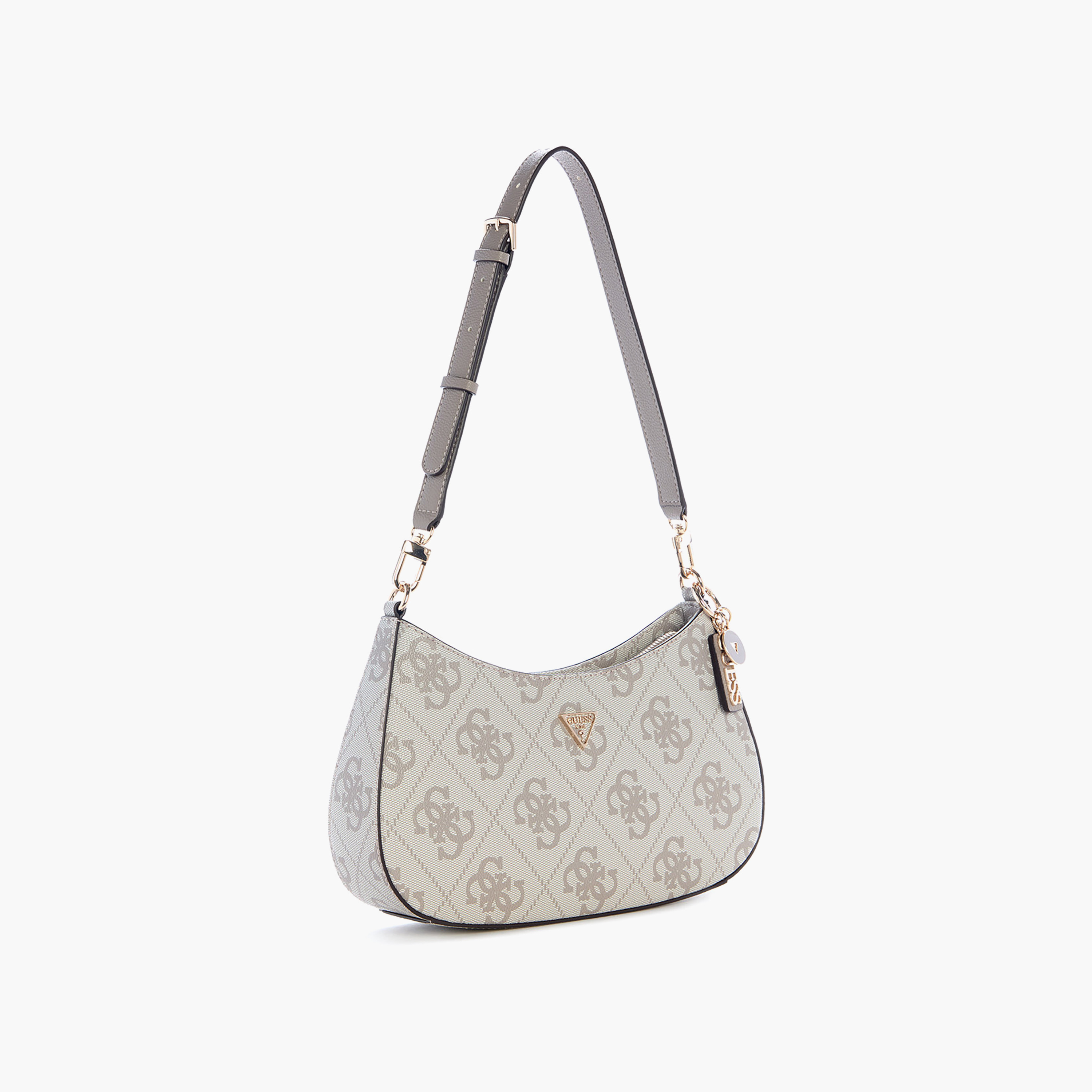 Guess Noelle Ii Monogram Shoulder Bag with Zipper Closure and Shoulder Strap-women-bagsandwallets-handbags-image-4