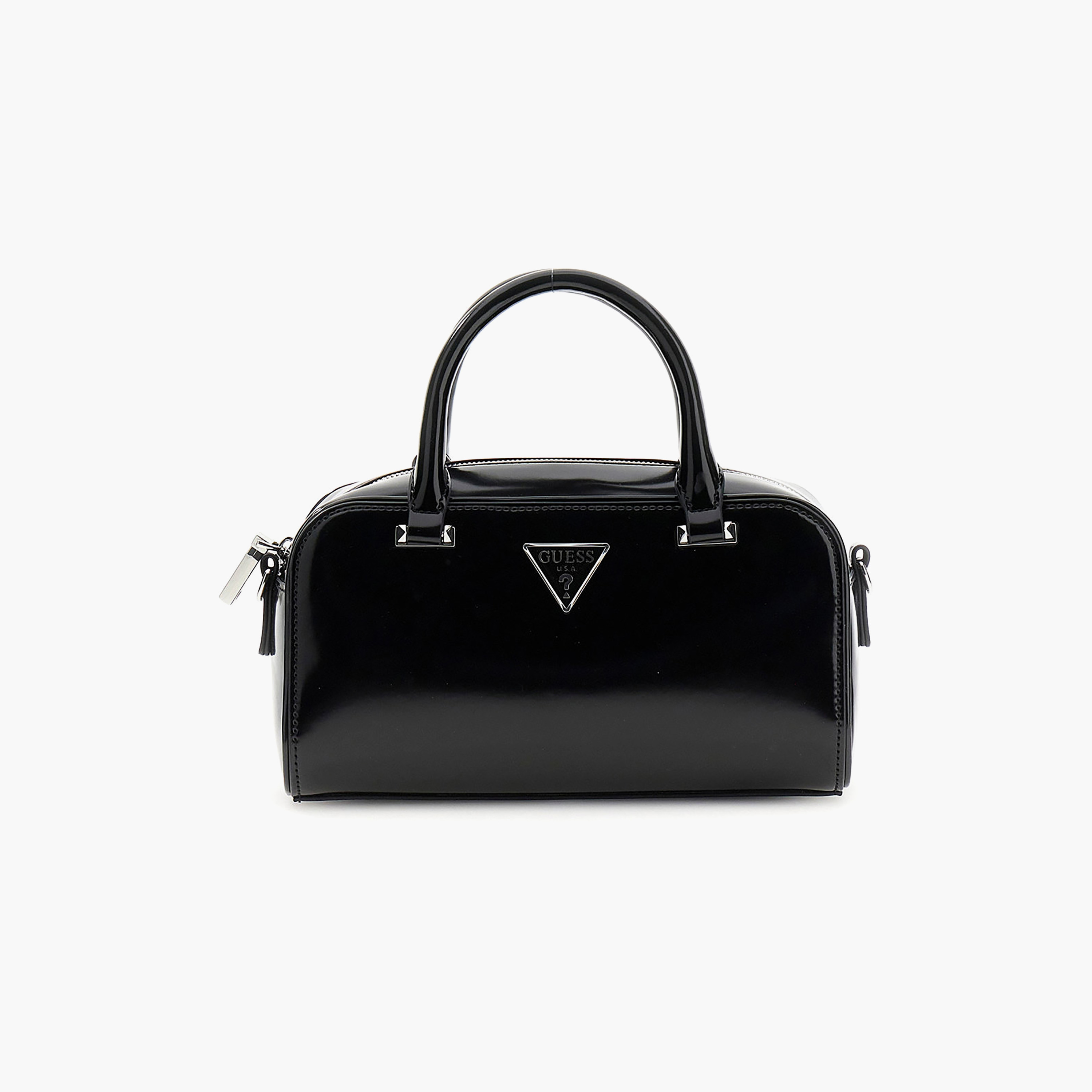 Guess Arnela Double Handle Satchel Bag with Zipper Closure and Detachable Strap-women-bagsandwallets-handbags-image-1