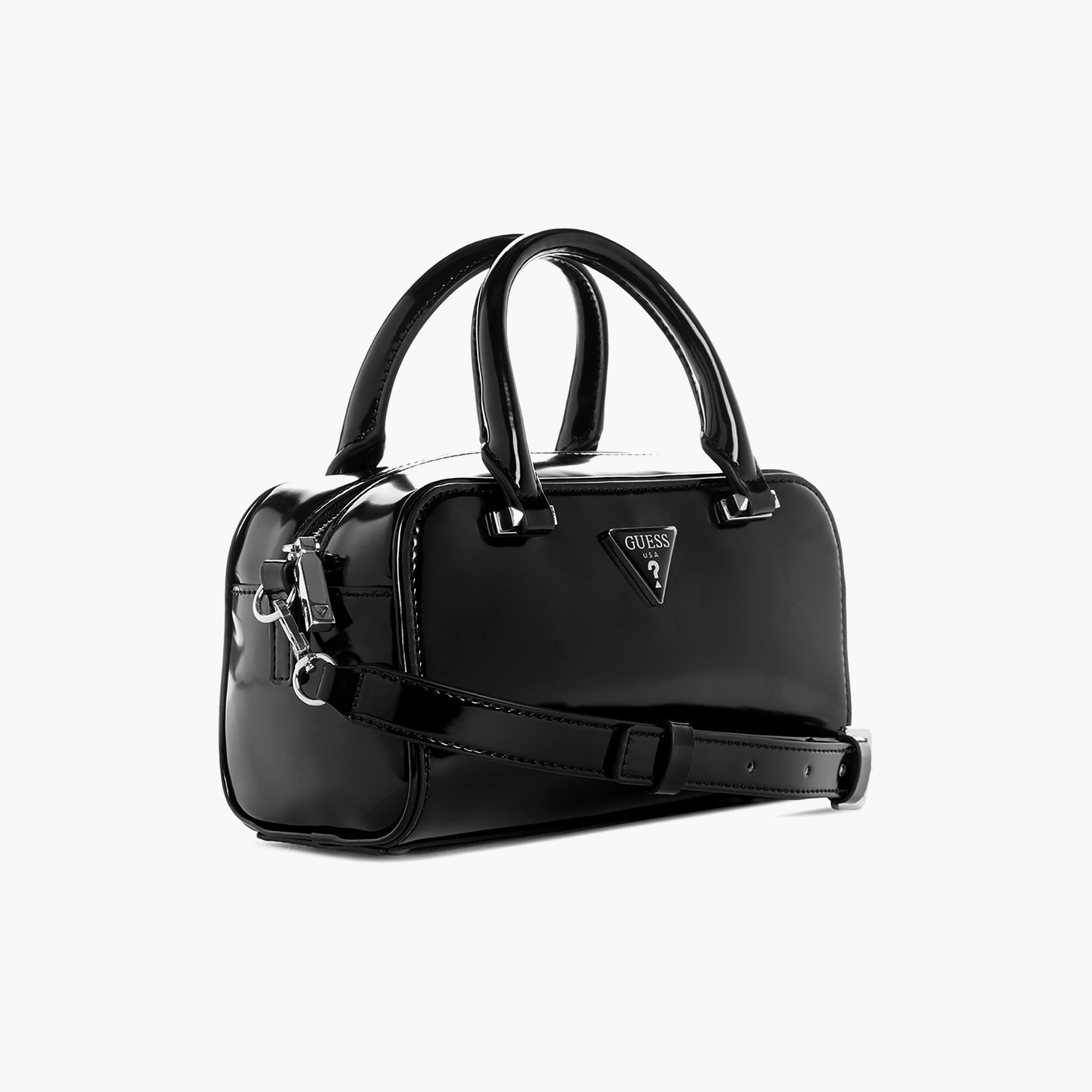Guess Arnela Double Handle Satchel Bag with Zipper Closure and Detachable Strap-women-bagsandwallets-handbags-image-2