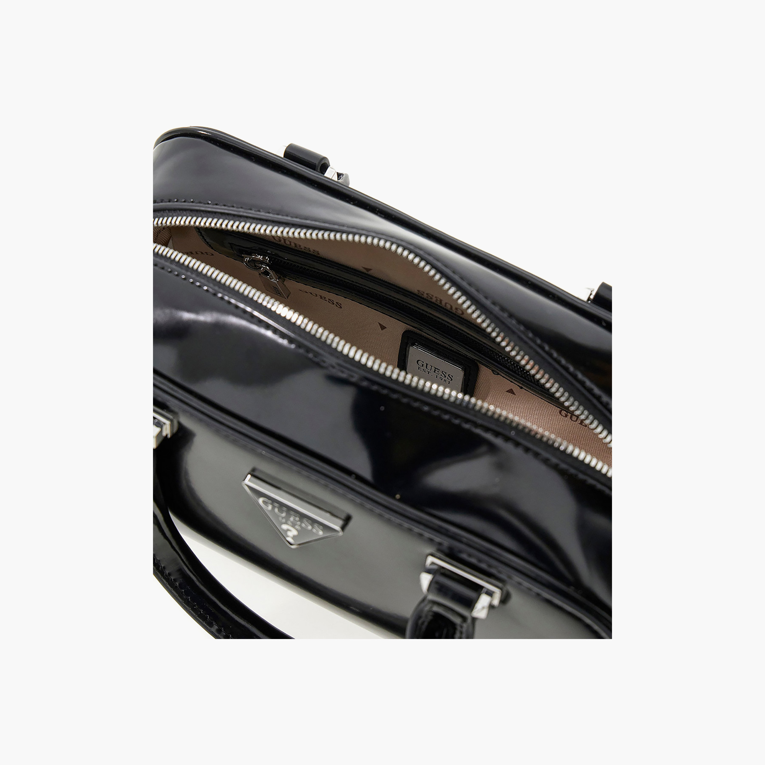 Guess Arnela Double Handle Satchel Bag with Zipper Closure and Detachable Strap-women-bagsandwallets-handbags-image-3