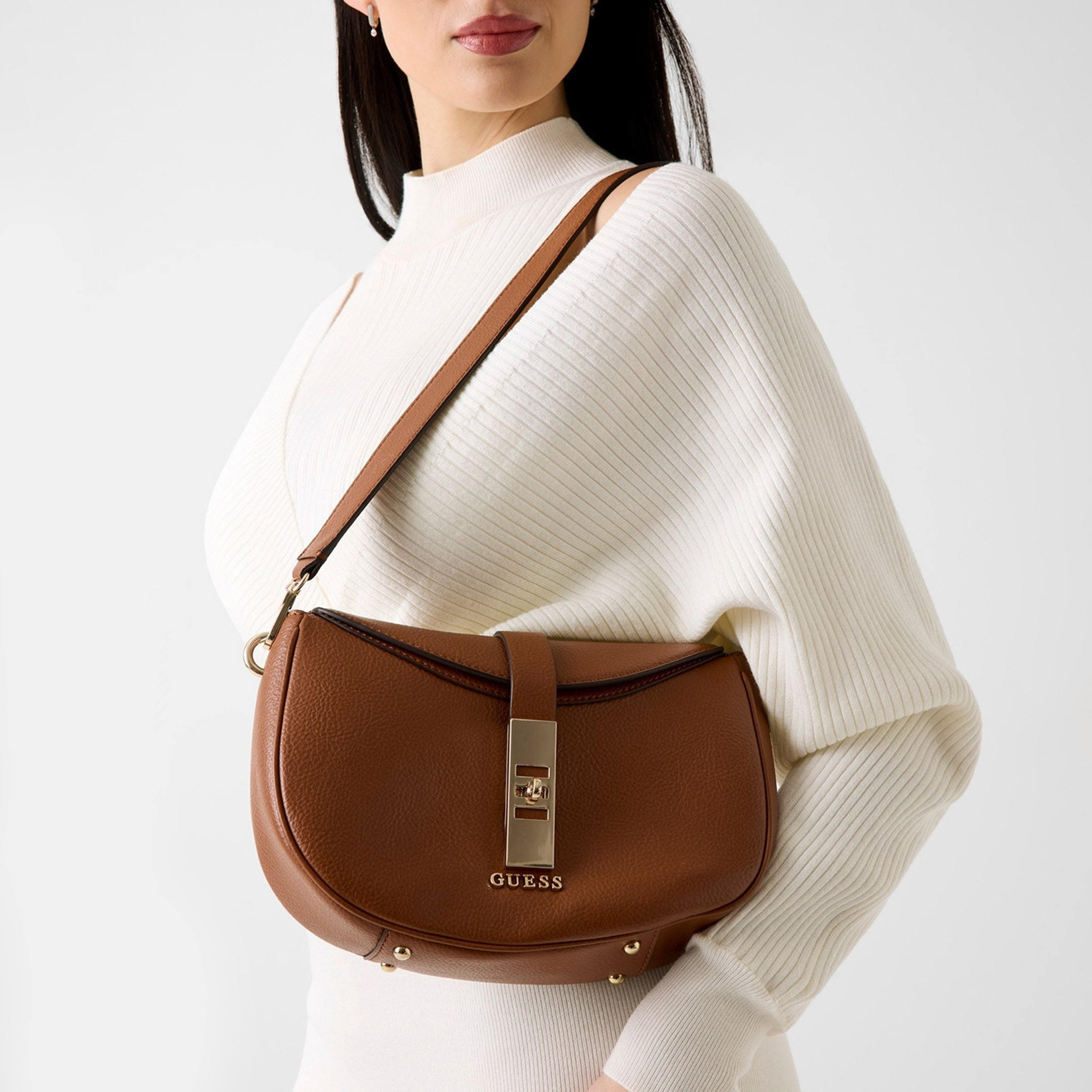 Guess Brooke Textured Shoulder Bag with Twist Lock Closure and Detachable Strap-women-bagsandwallets-handbags-image-6