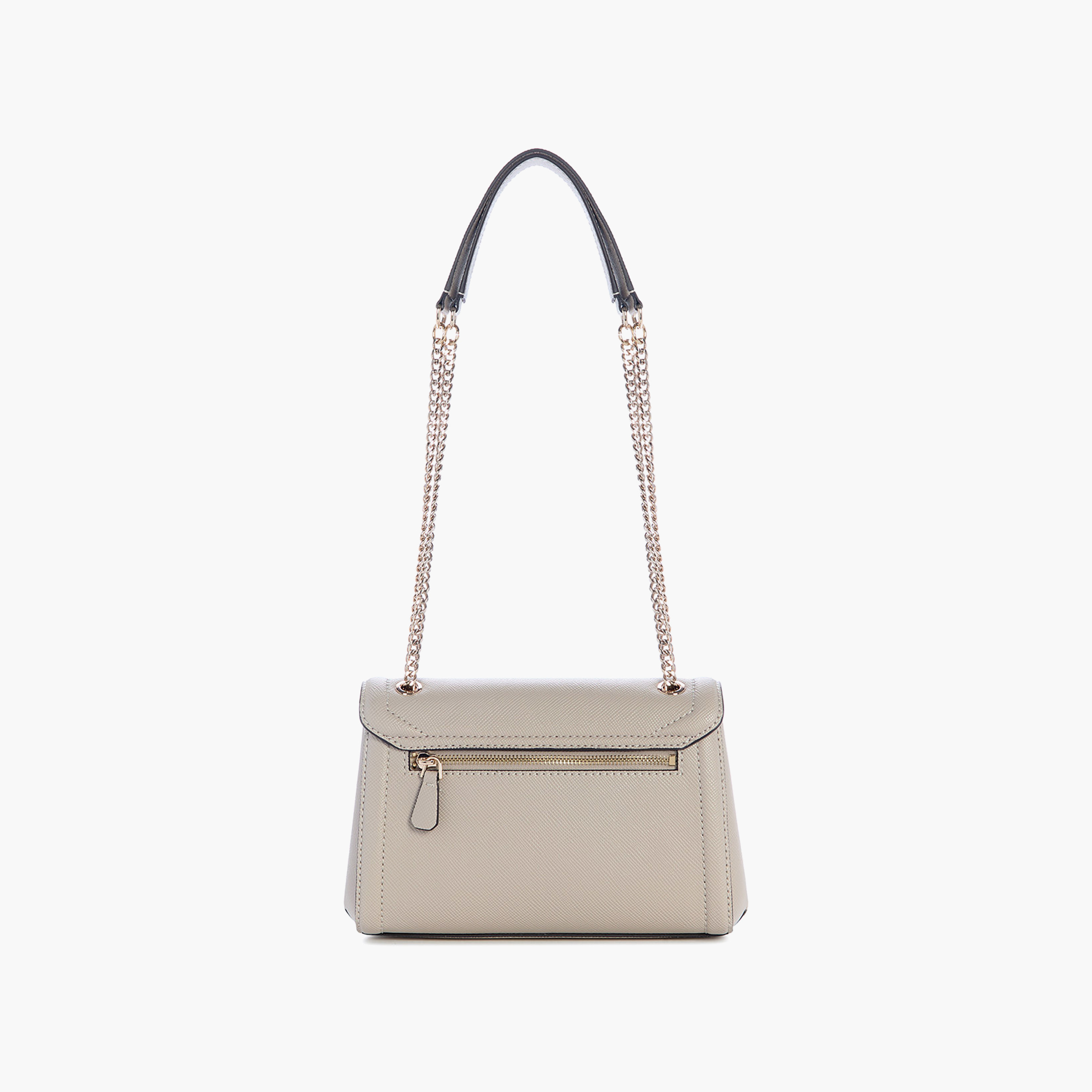 Guess Noelle Ii Saffiano Texture Shoulder Bag with Flap Closure and Chain Strap-women-bagsandwallets-handbags-image-2