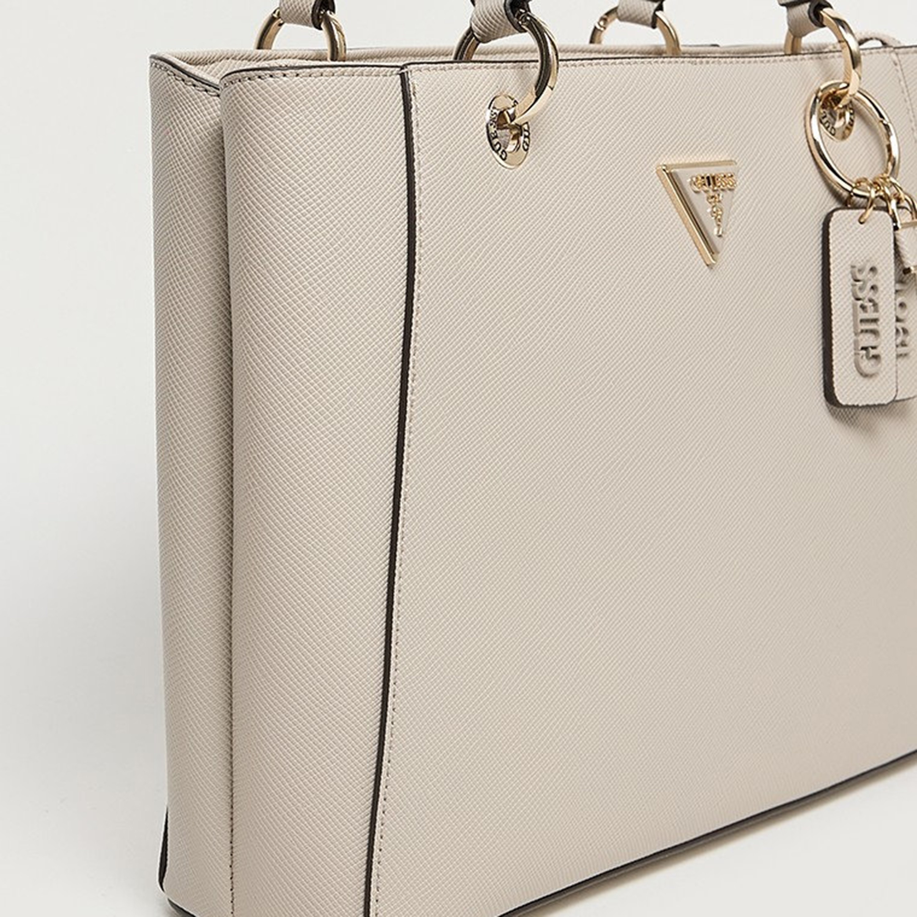 Guess Noelle Ii Saffiano Texture Double Handle Tote Bag with Zipper Closure-women-bagsandwallets-handbags-image-6