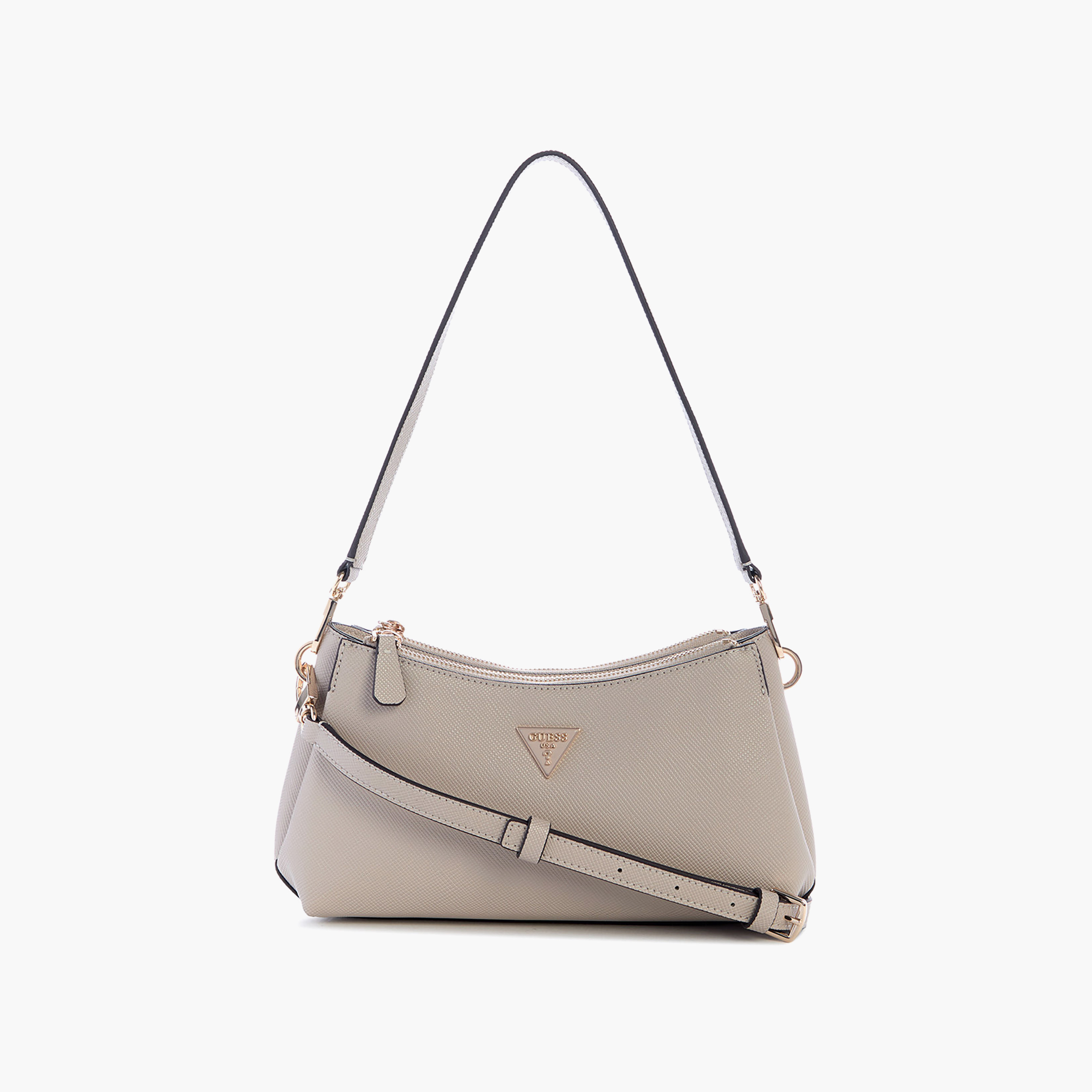 Guess Noelle Ii Texture Single Handle Shoulder Bag with Zip Closure and Adjustable Strap-women-bagsandwallets-handbags-image-1
