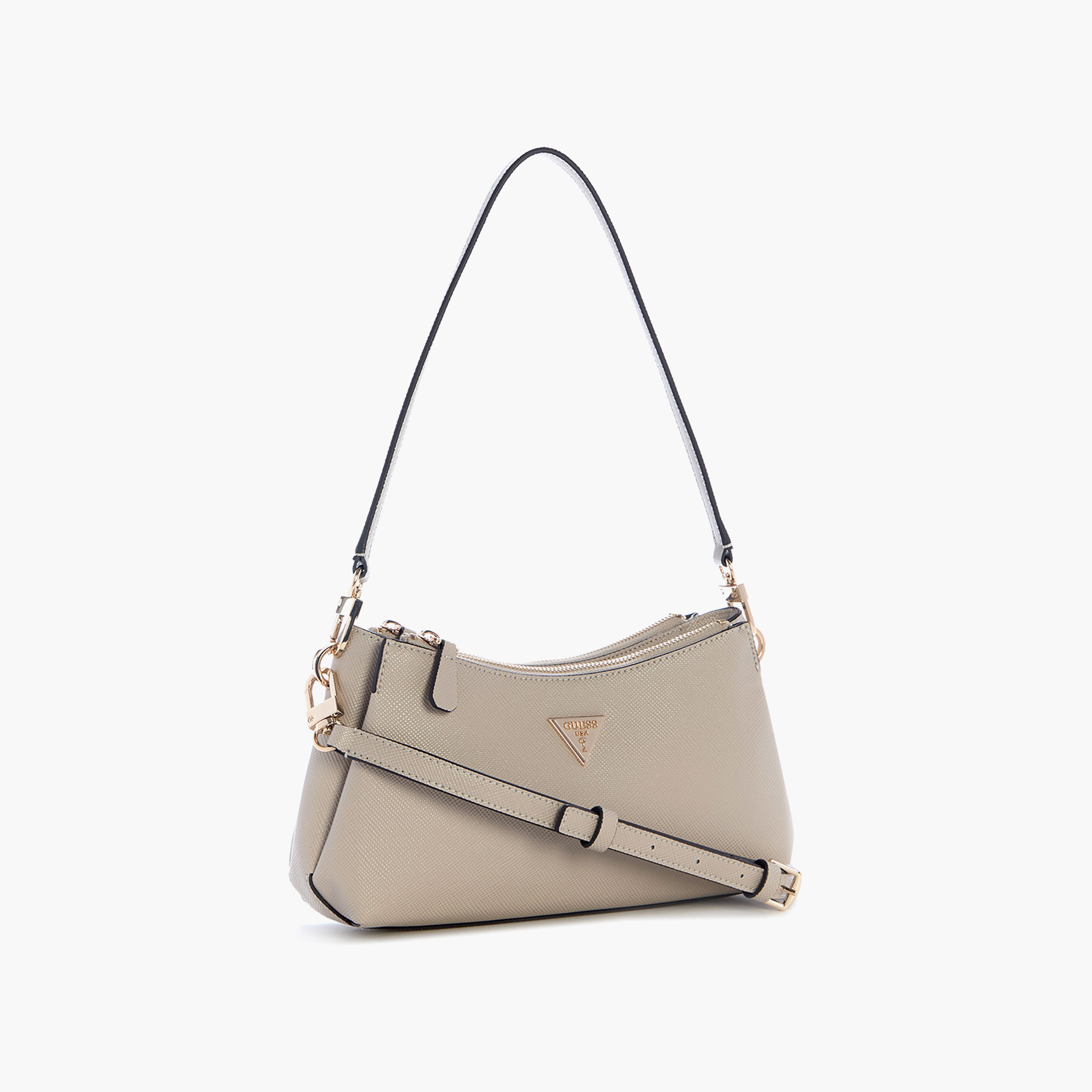 Guess Noelle Ii Texture Single Handle Shoulder Bag with Zip Closure and Adjustable Strap-women-bagsandwallets-handbags-image-4