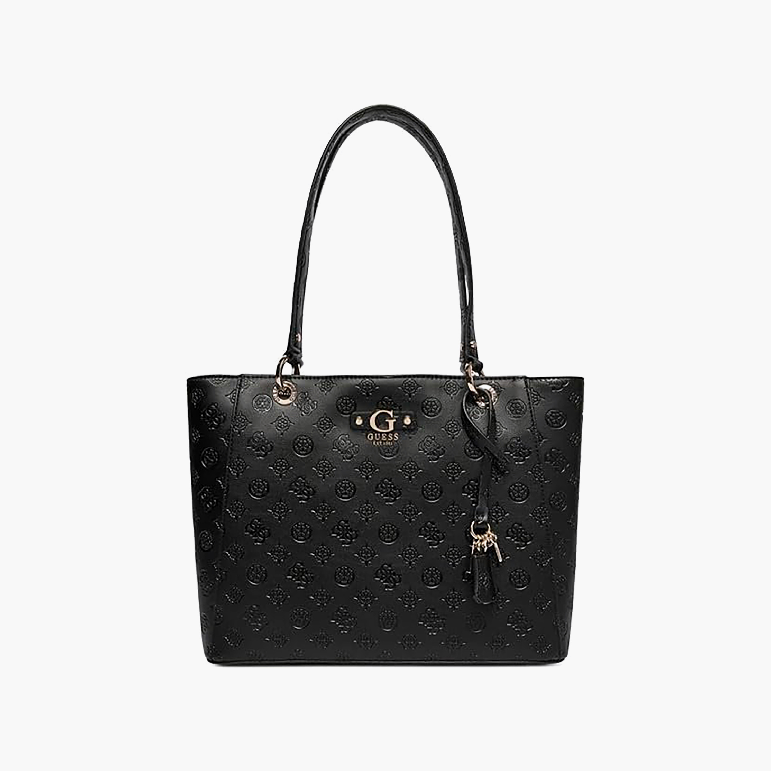 Guess Dita Monogram Double Handle Tote Bag with Zipper Closure-women-bagsandwallets-handbags-image-1