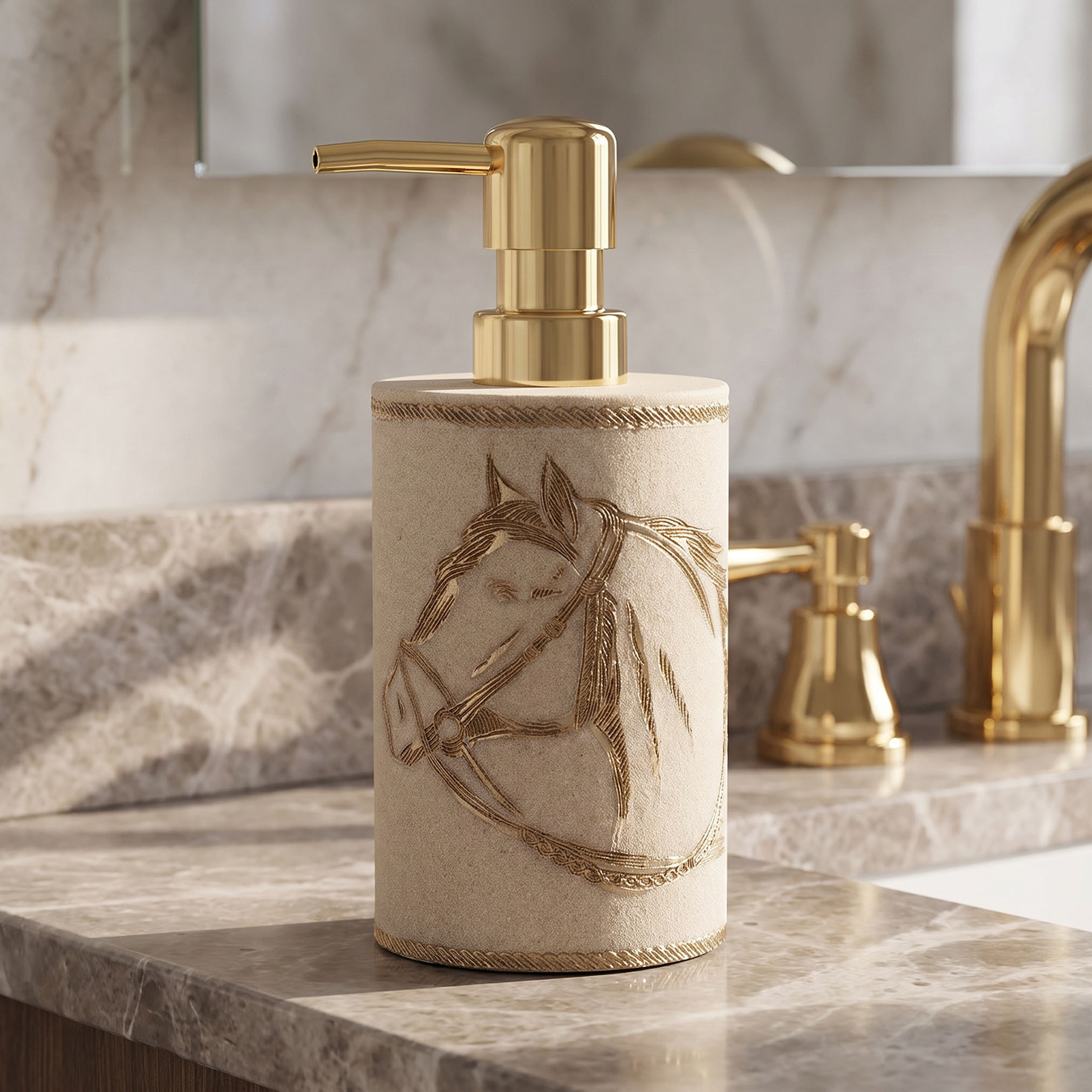 Fares Embossed Lotion Dispenser-household-bathandlaundry-bathaccessories-soapdishesanddispensers-image-1