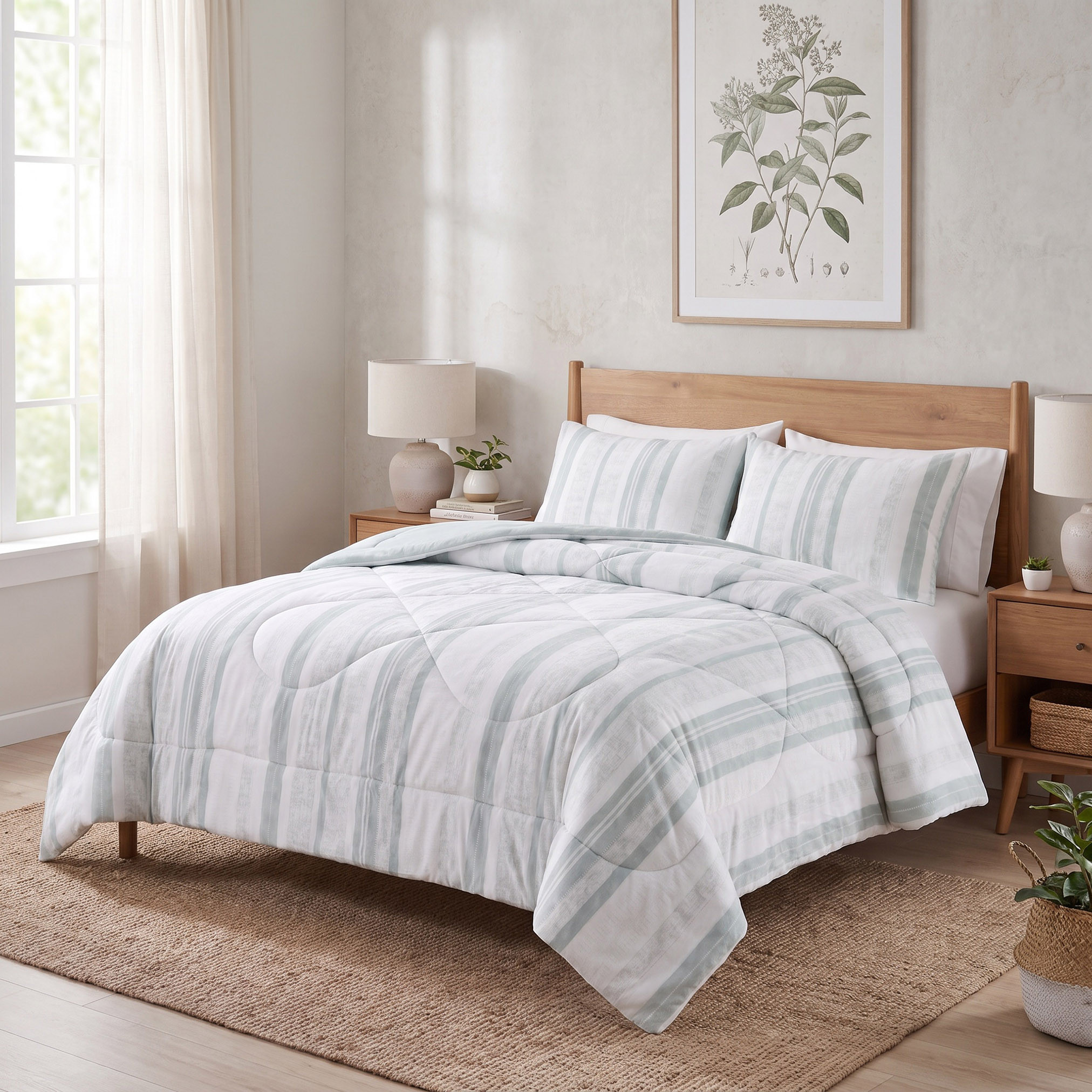 Striped 3-Piece King Comforter Set - 240x260 cm-household-bedding-comfortersandbedspreads-comforters-image-1