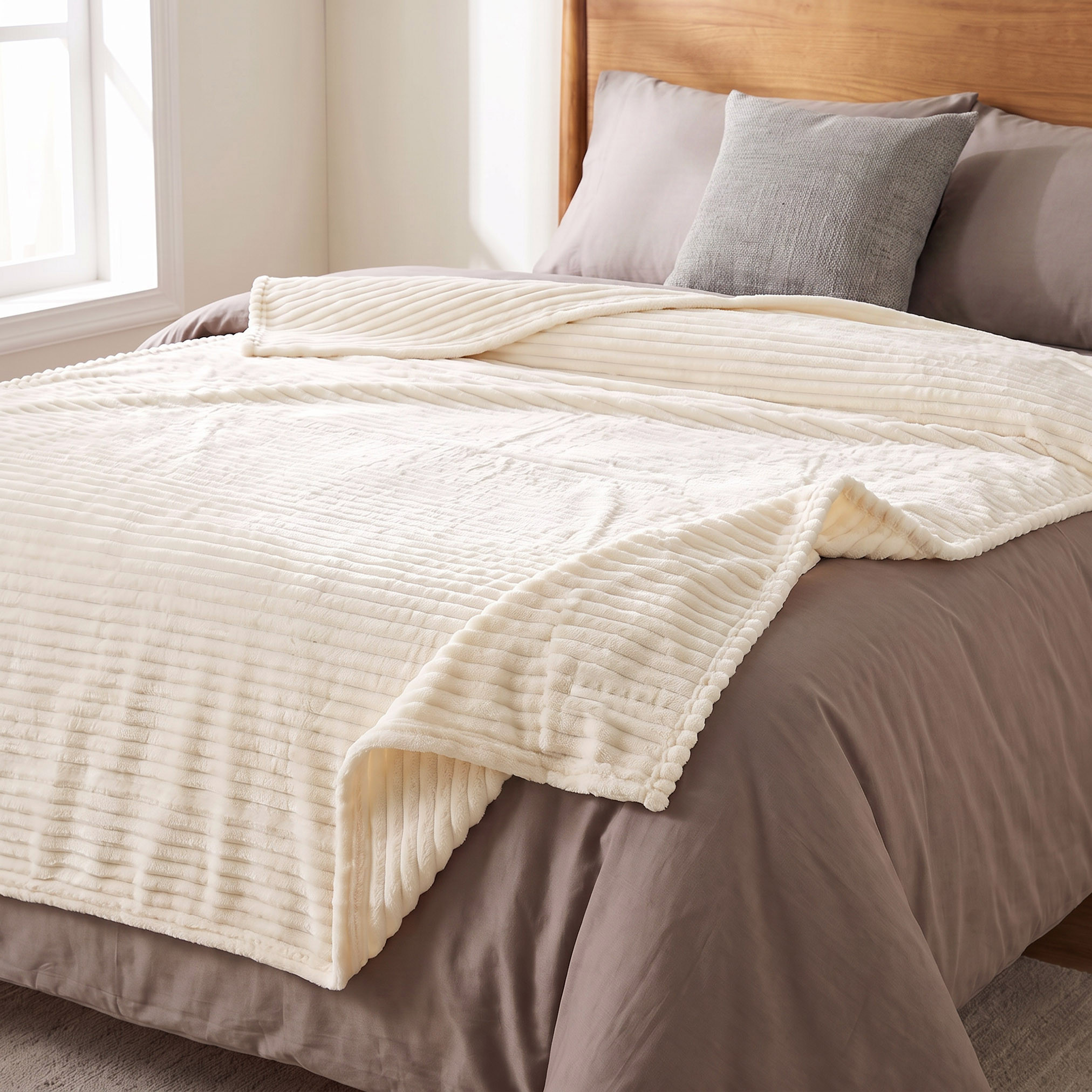 بطانية فلانيل مضلعة - 150x200سم-household-cushionsandthrows-throwsandblankets-blankets-image-1