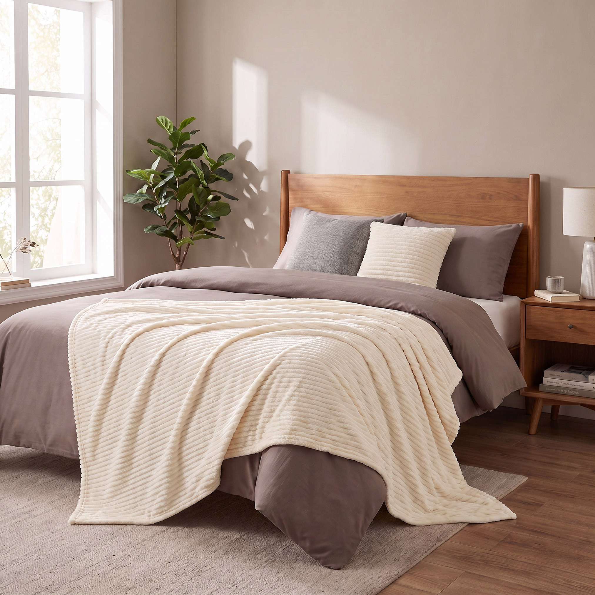 بطانية فلانيل مضلعة - 150x200سم-household-cushionsandthrows-throwsandblankets-blankets-image-3