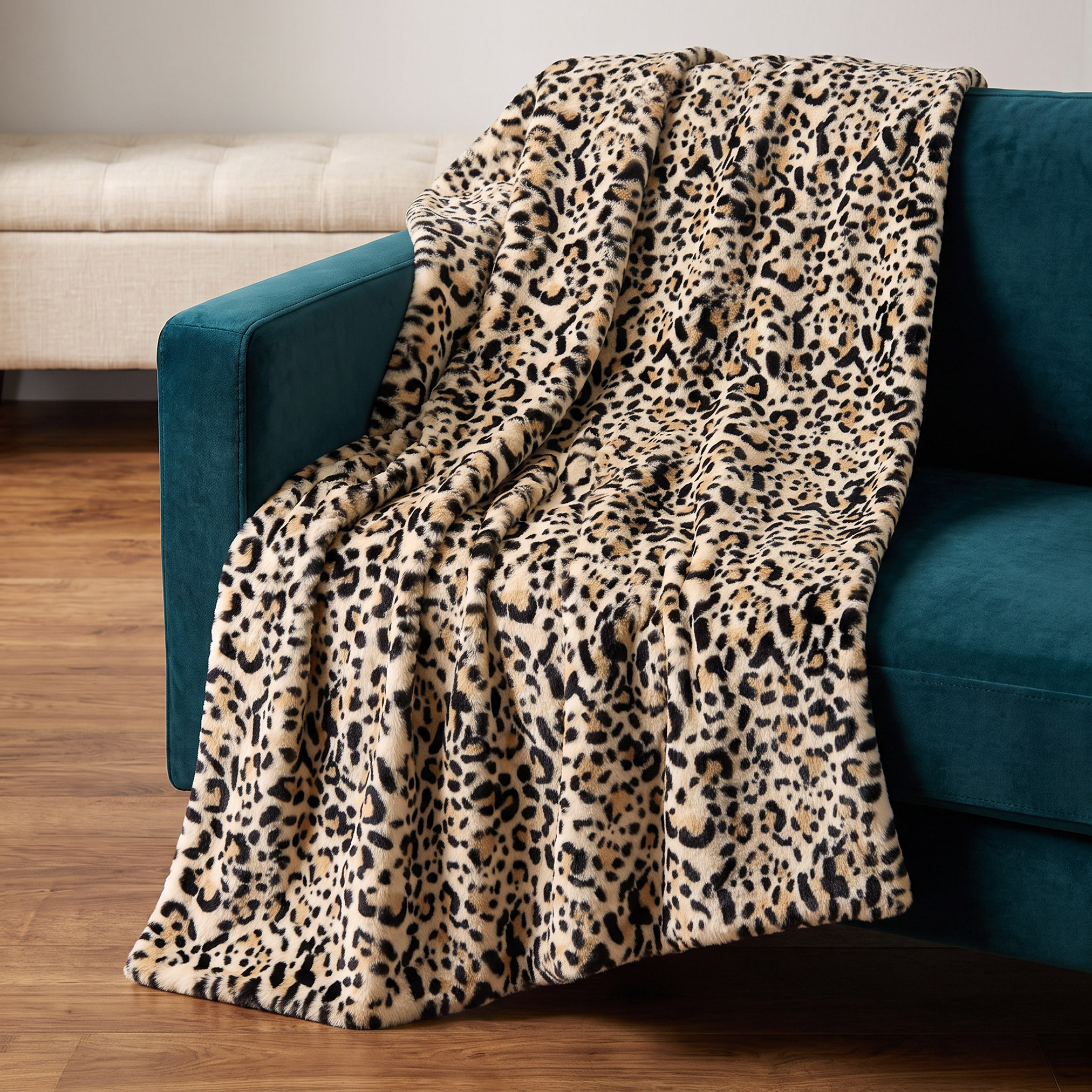 Leopard Print Rabbit Fur Throw - 127x152 cm-household-cushionsandthrows-throwsandblankets-throws-image-1