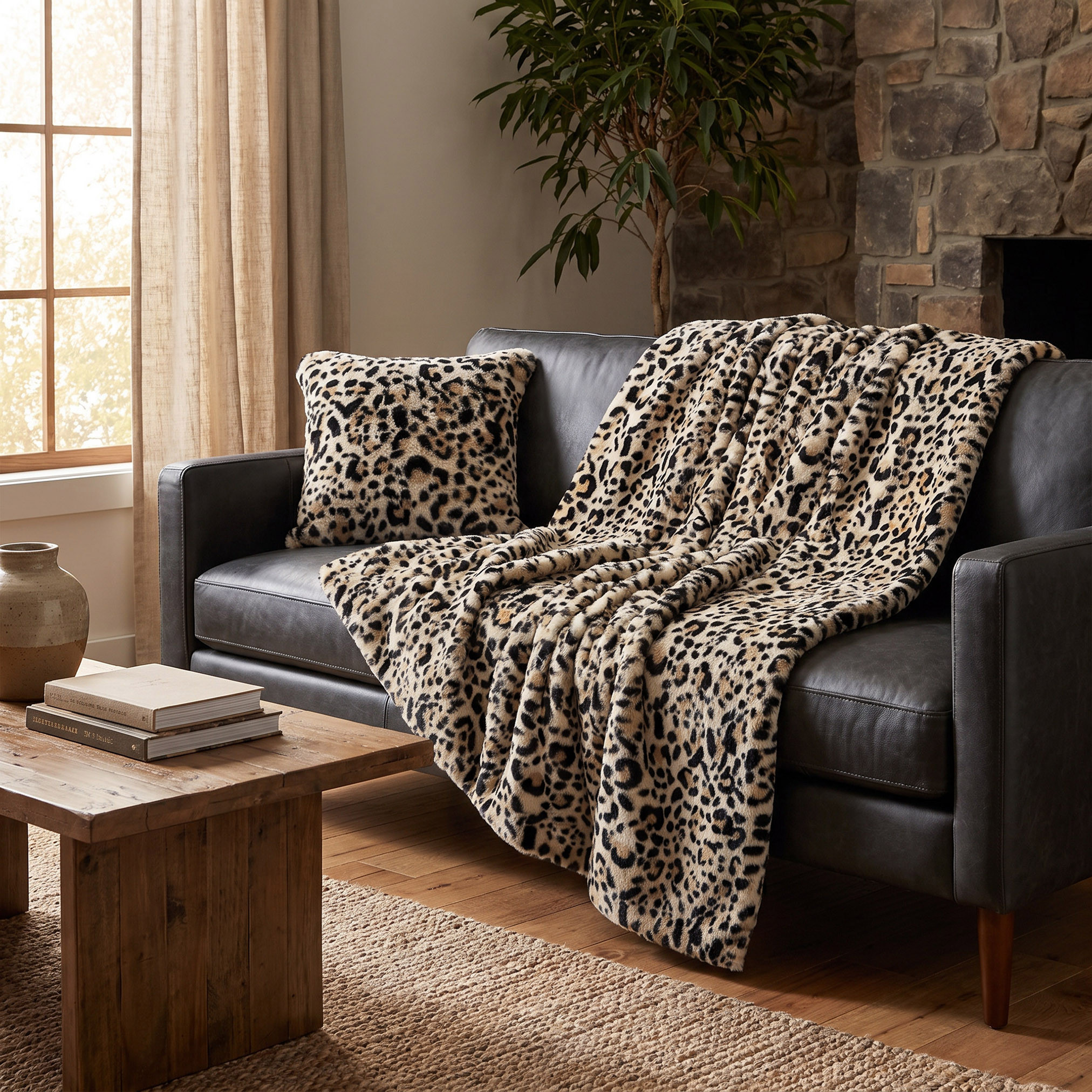 Leopard Print Rabbit Fur Throw - 127x152 cm-household-cushionsandthrows-throwsandblankets-throws-image-4