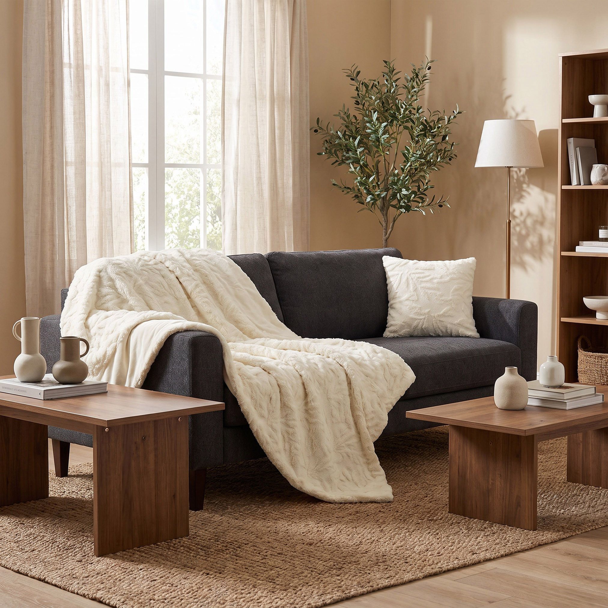 بطانية خفيفة جاكار تيدي - 127×152 سم-household-cushionsandthrows-throwsandblankets-throws-image-4