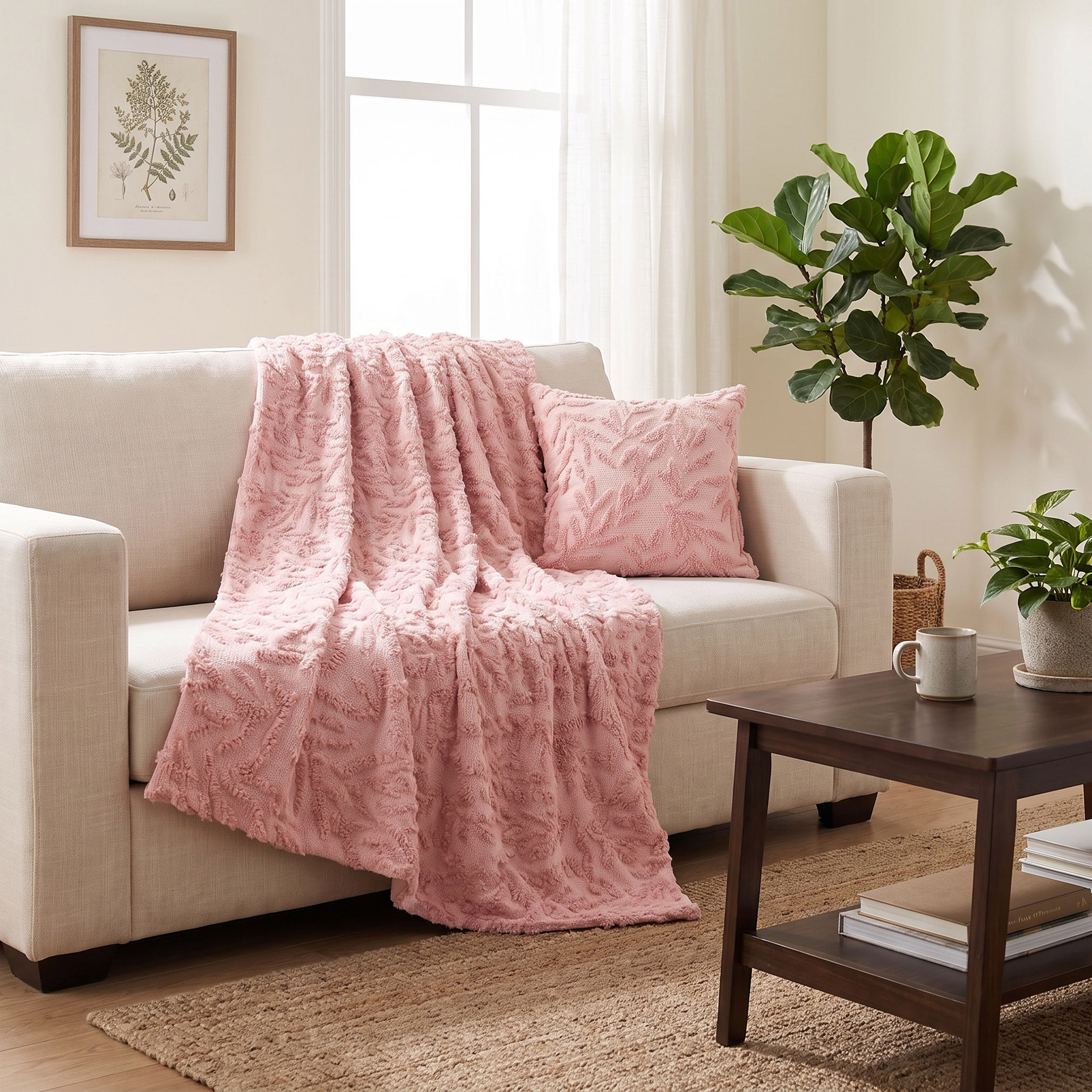 Textured Jacquard Teddy Throw - 127x152 cm-household-cushionsandthrows-throwsandblankets-throws-image-4