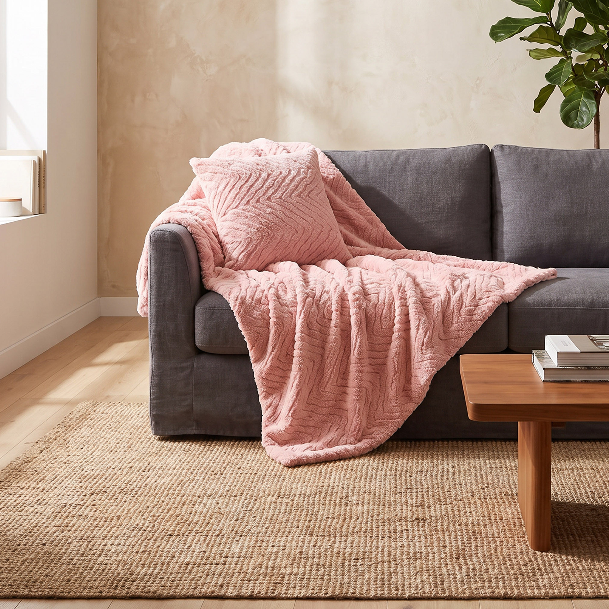 بطانية خفيفة من فرو الأرنب - 127×152 سم-household-cushionsandthrows-throwsandblankets-throws-image-4