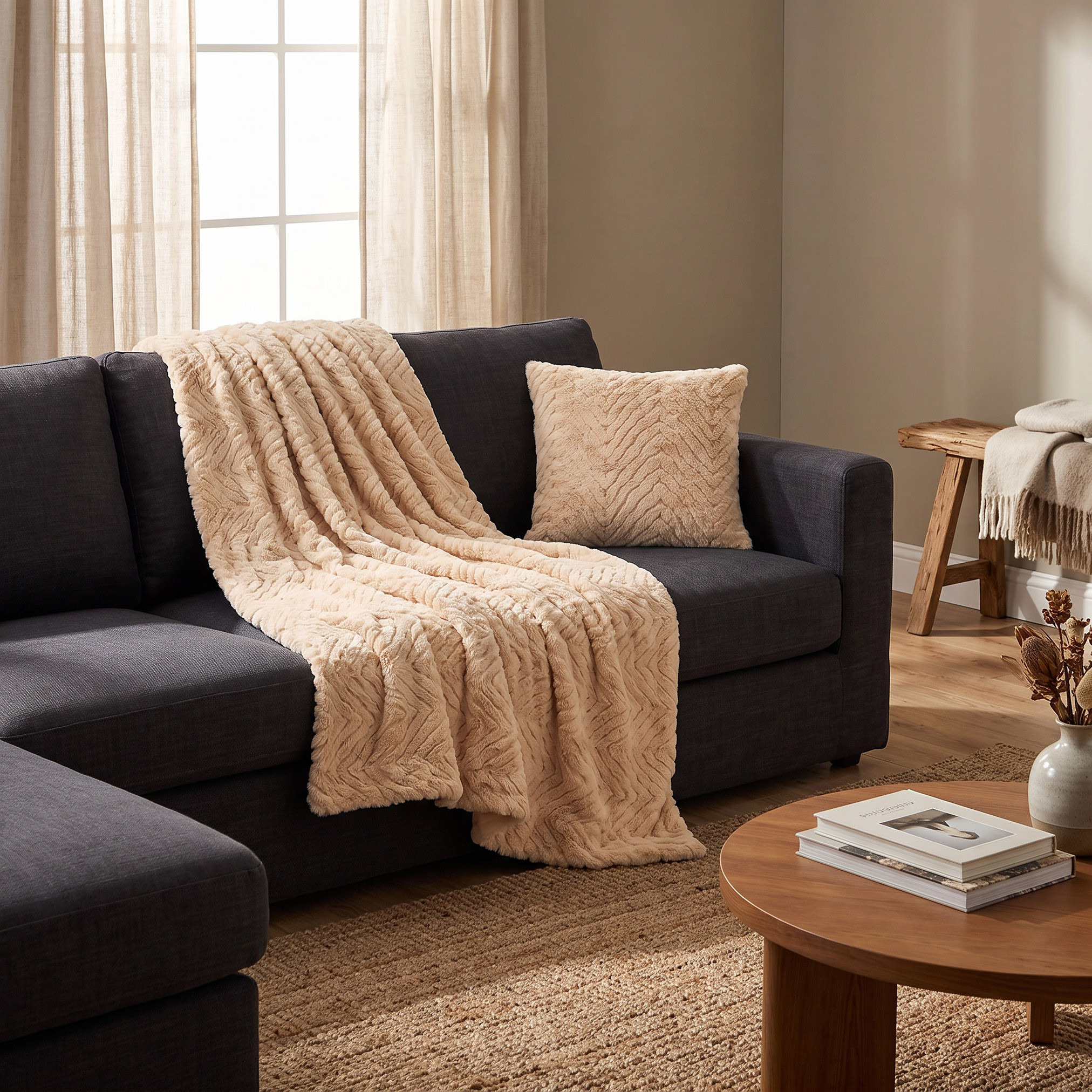 بطانية خفيفة من فرو الأرنب - 127×152 سم-household-cushionsandthrows-throwsandblankets-throws-image-4