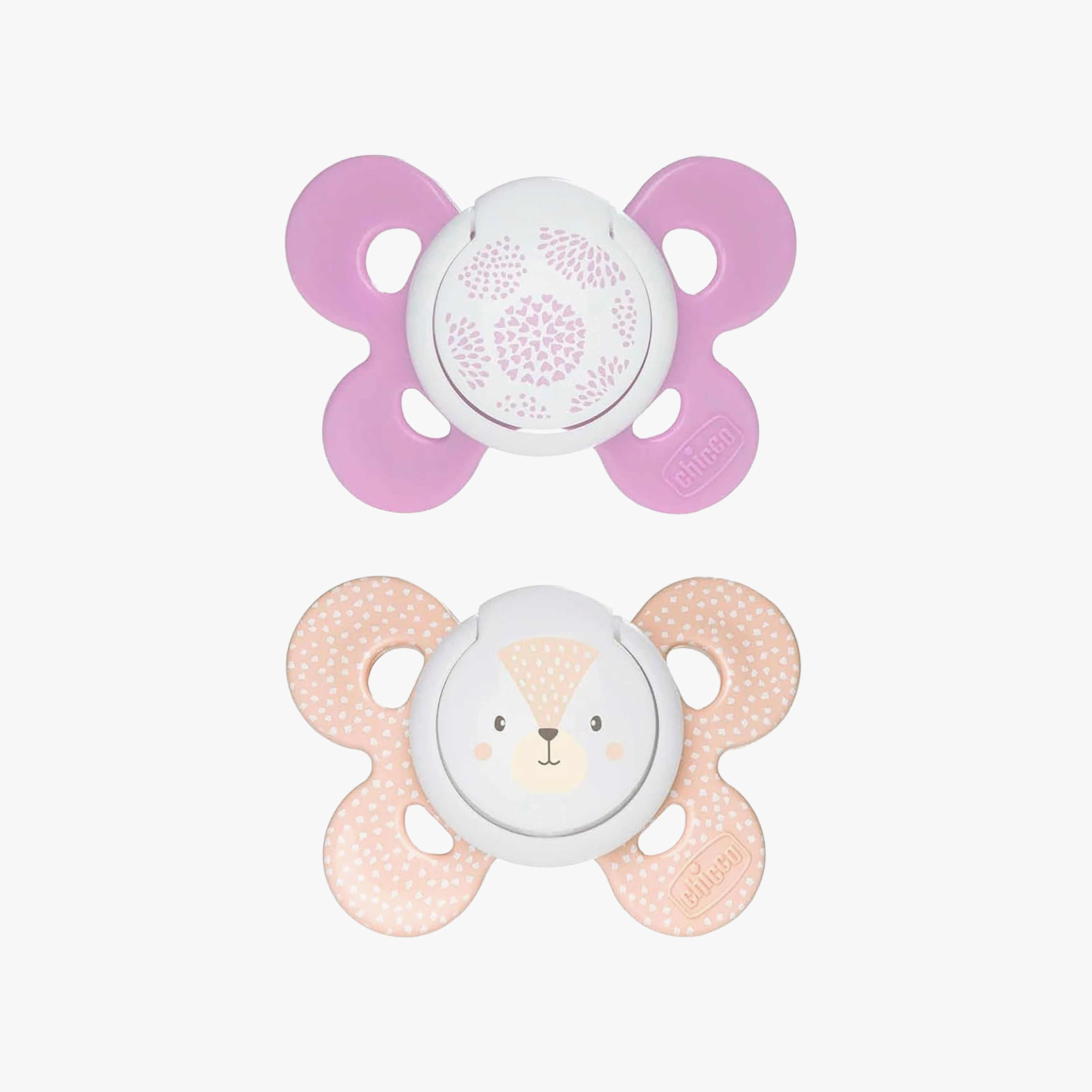 لهايات أطفال بتصميم سيليكون من شيكو، 6-16 شهرًا - عبوة من قطعتين-baby-feeding-pacifiers-image-1