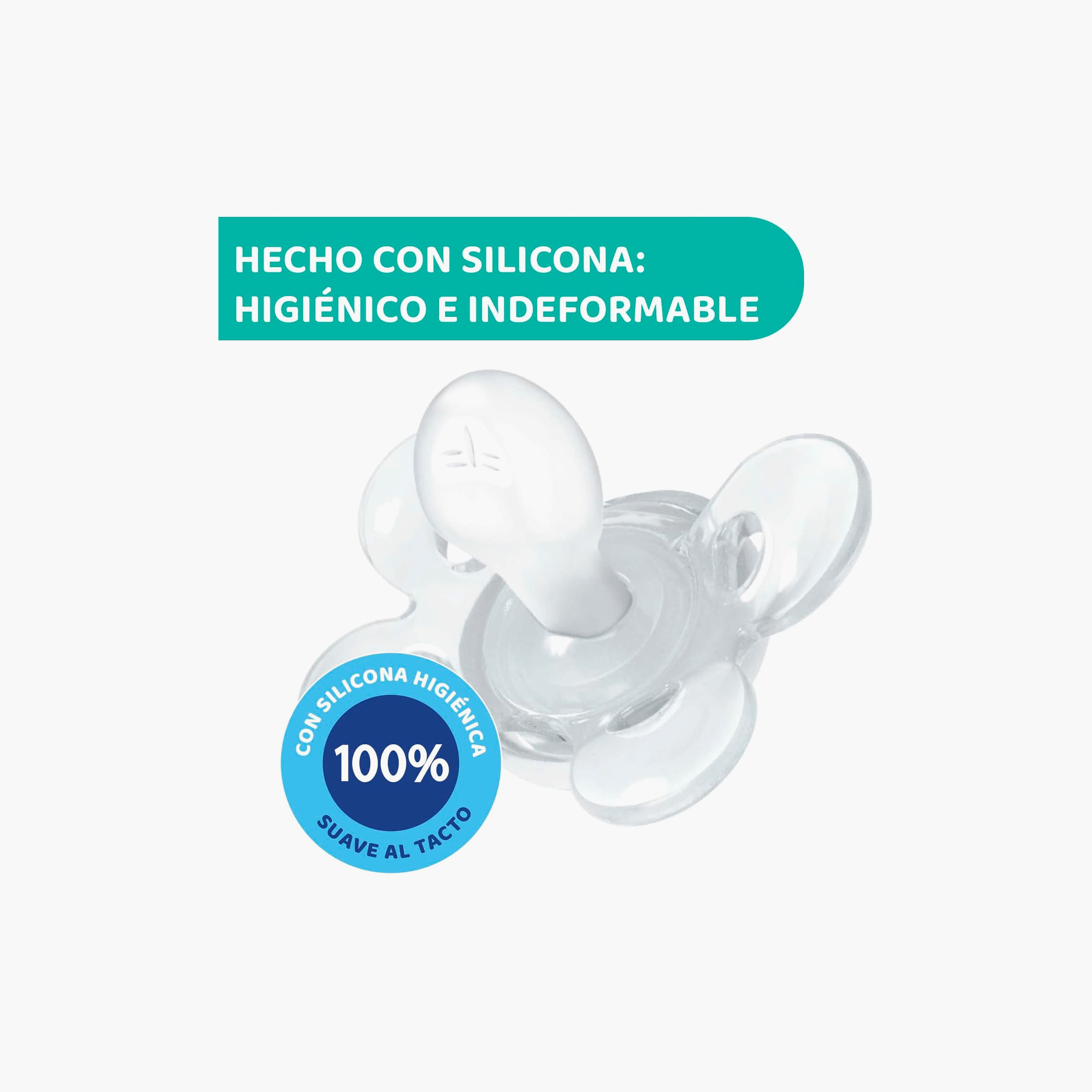 لهايات أطفال بتصميم سيليكون من شيكو، 6-16 شهرًا - عبوة من قطعتين-baby-feeding-pacifiers-image-6
