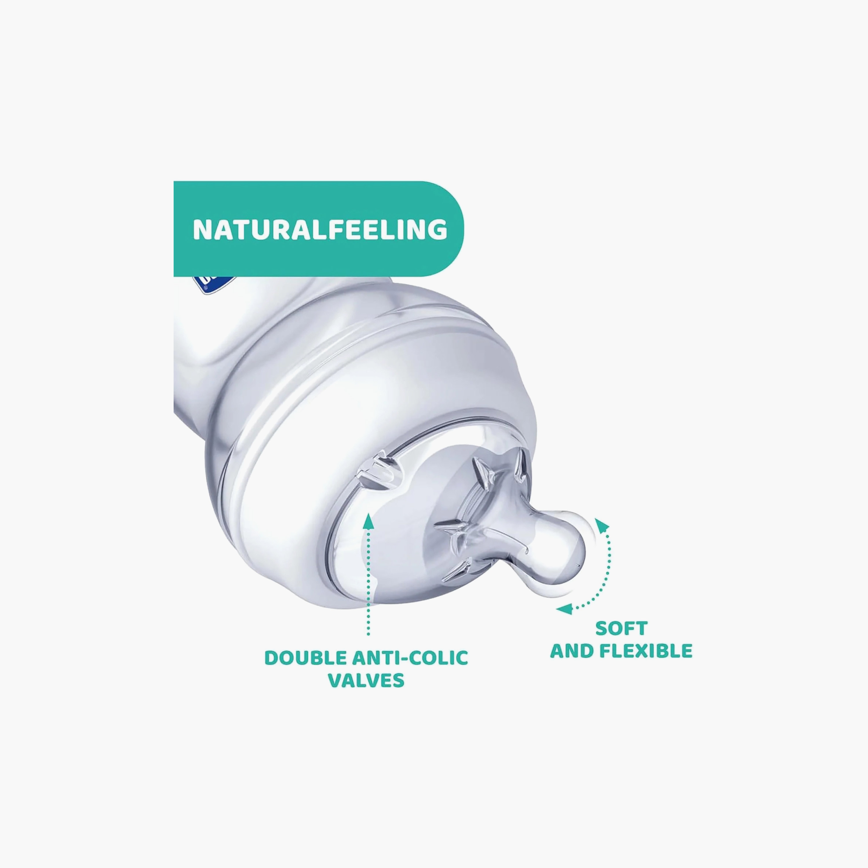 حلمة سيليكون متوسطة ناتشورال فيلينج من شيكو -  2+ شهر-baby-feeding-feedingbottles-bottlesandteats-image-3
