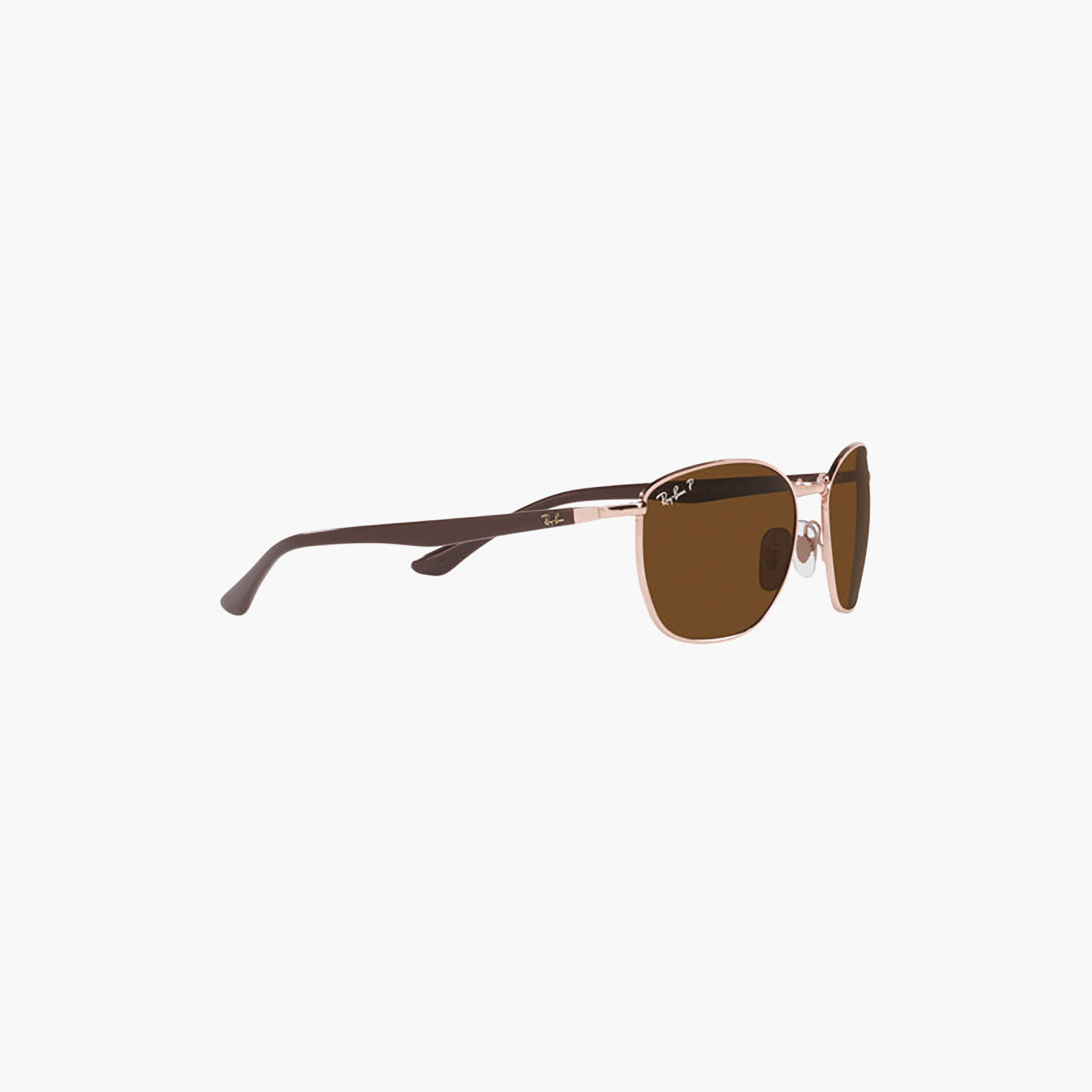 نظارات شمسية راي بان للجنسين، مستطيلة الشكل، بنية اللون، مستقطبة | 3702-men-sunglasses-image-2