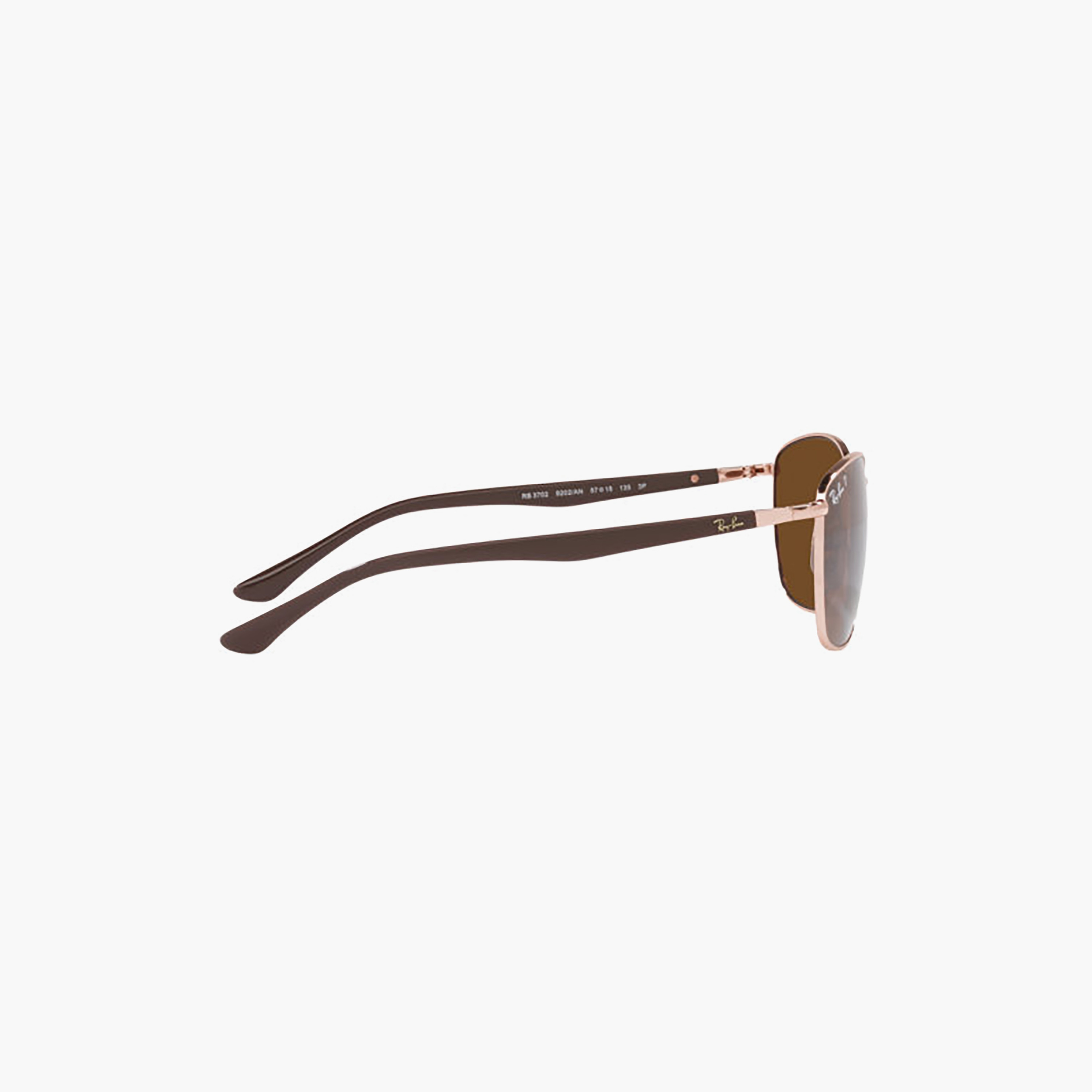 نظارات شمسية راي بان للجنسين، مستطيلة الشكل، بنية اللون، مستقطبة | 3702-men-sunglasses-image-4