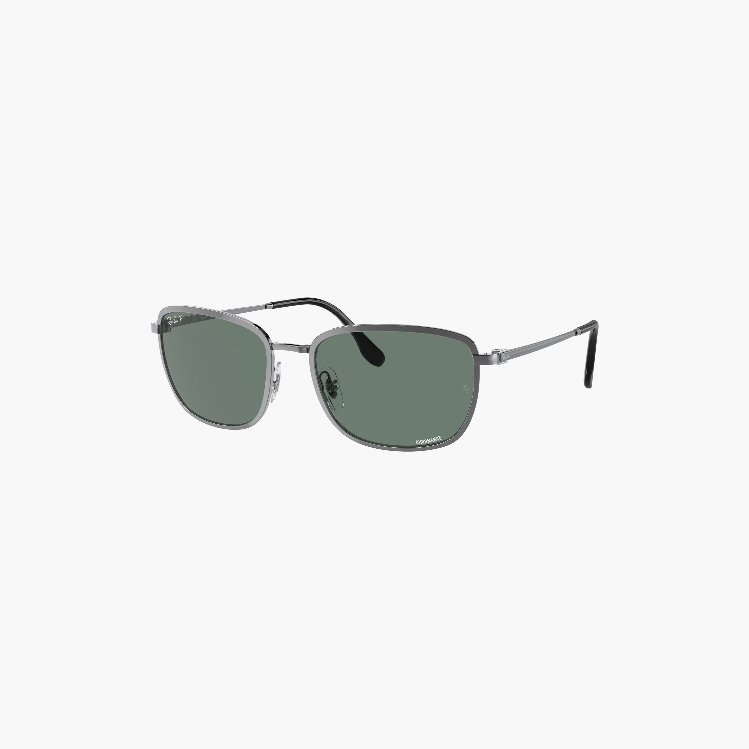 نظارات شمسية رجالية مستطيلة رمادية مستقطبة من راي بان | 3705-men-sunglasses-image-1