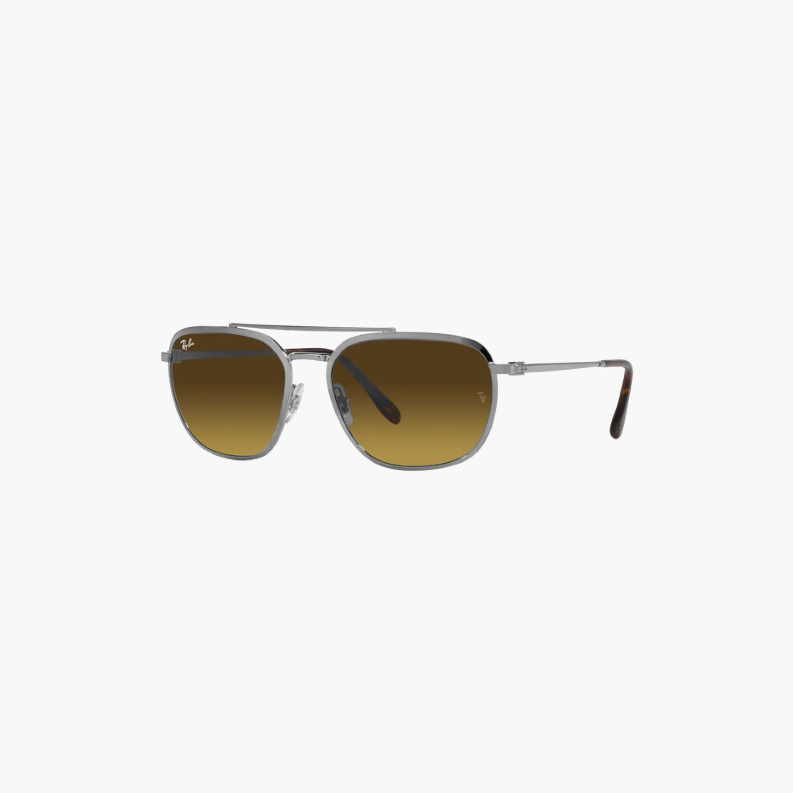 نظارات شمسية رجالية من راي بان بتصميم طيار بني | 3708-men-sunglasses-image-1