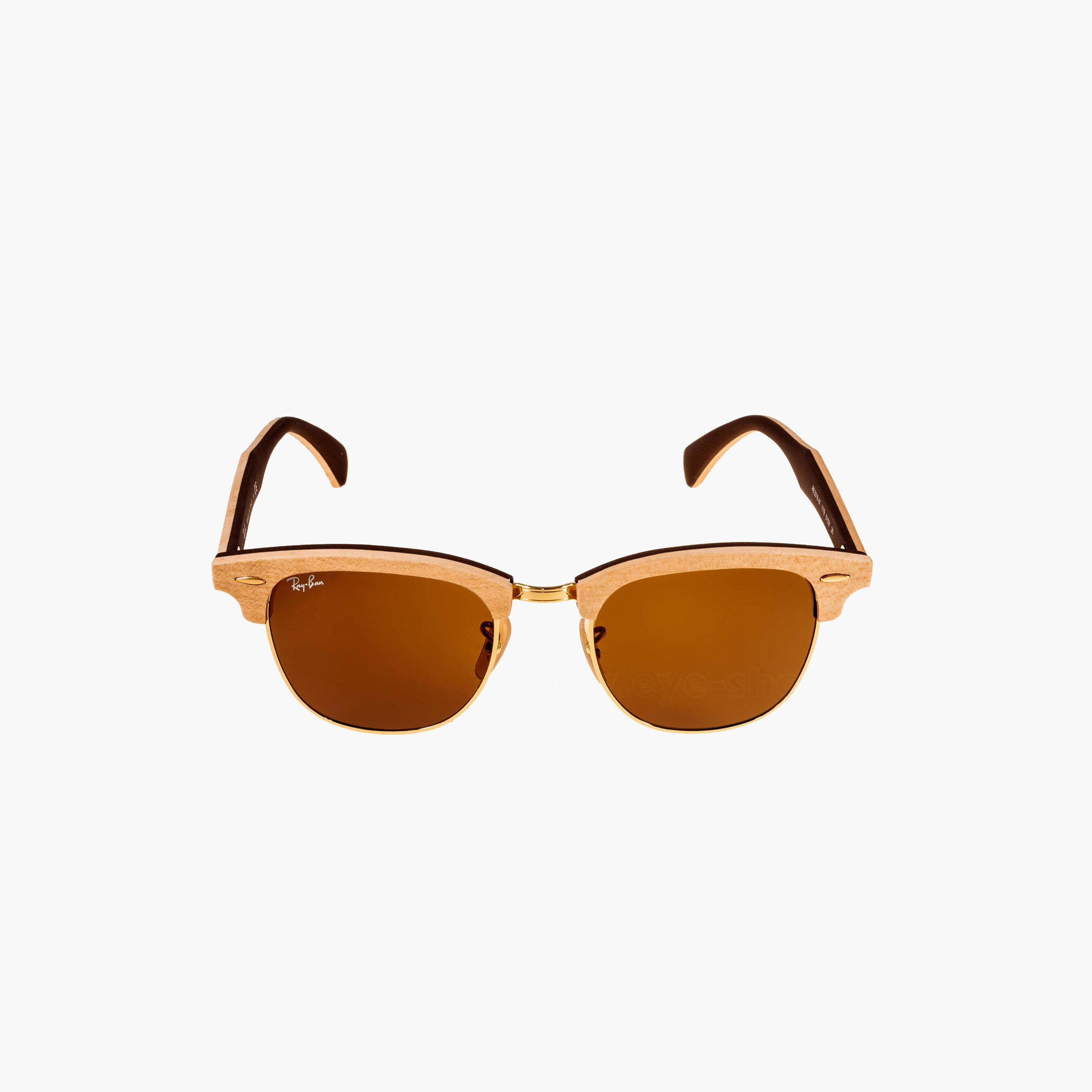 Ray-Ban Unisex Clubmaster Brown Sunglasses | 3016M-men-sunglasses-image-1