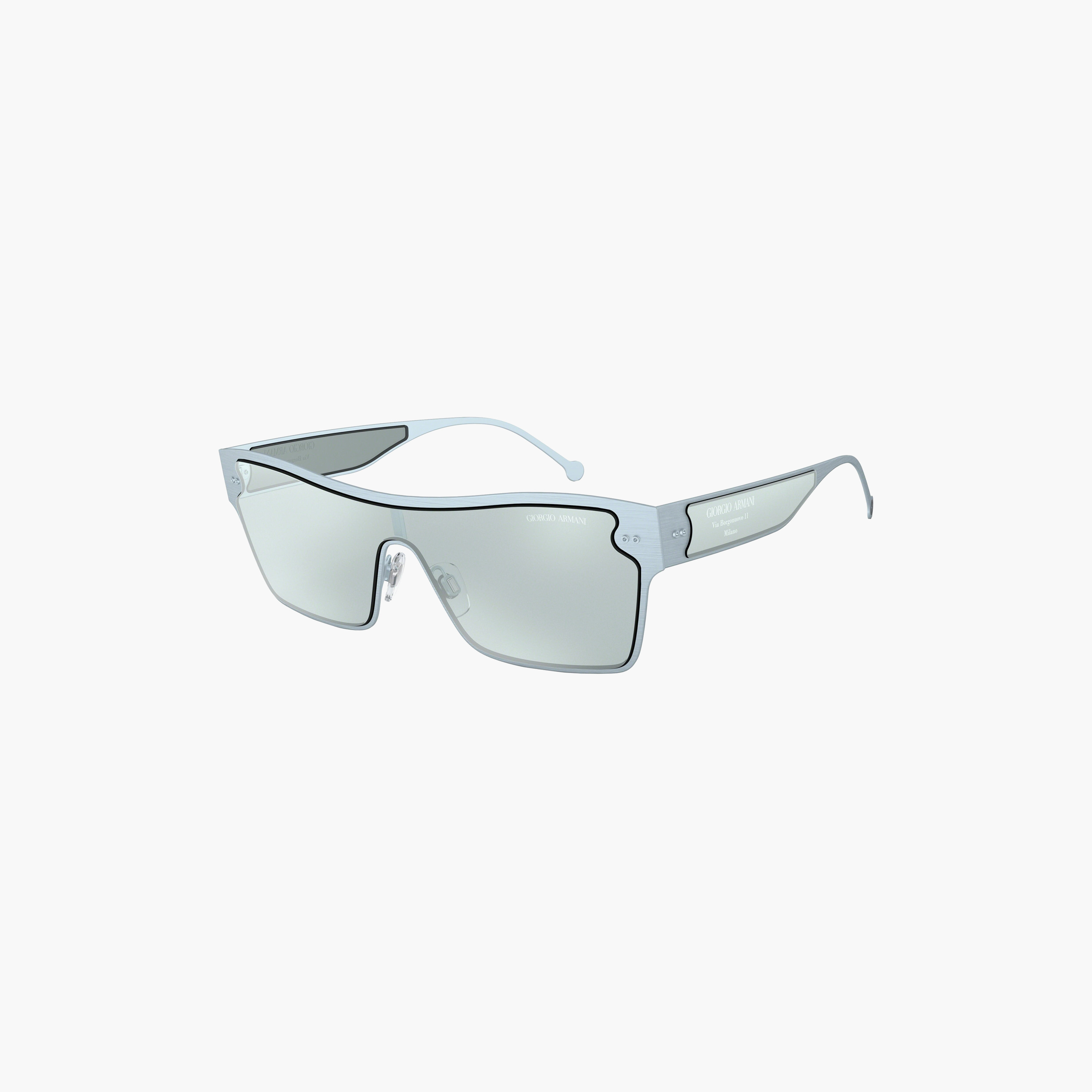 نظارات شمسية نسائية من جورجيو أرماني، لون أزرق، بتصميم درع | 6088-women-sunglasses-image-1