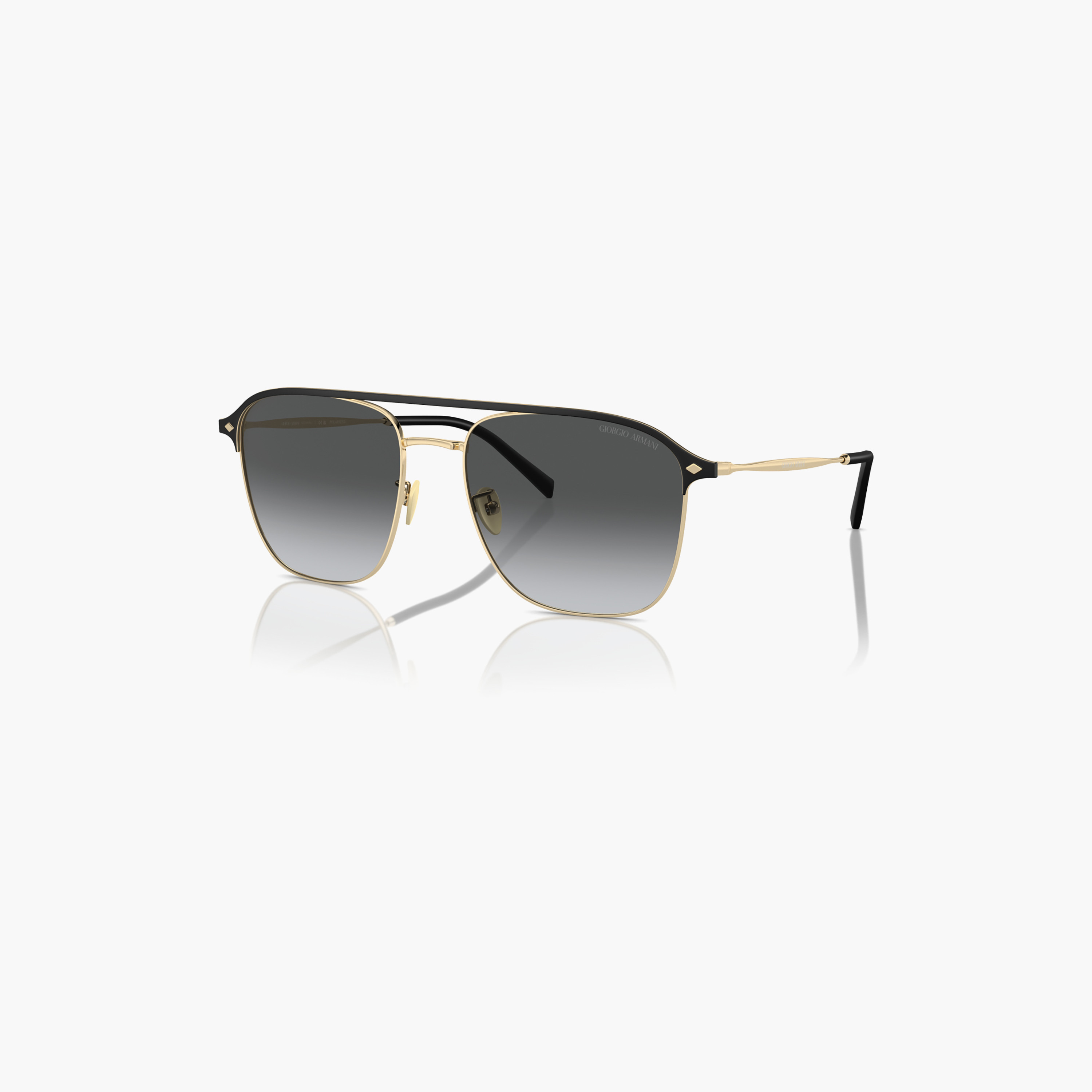 نظارات شمسية رجالية من جورجيو أرماني بتصميم طيار وعدسات رمادية مستقطبة | 6154-men-sunglasses-image-3