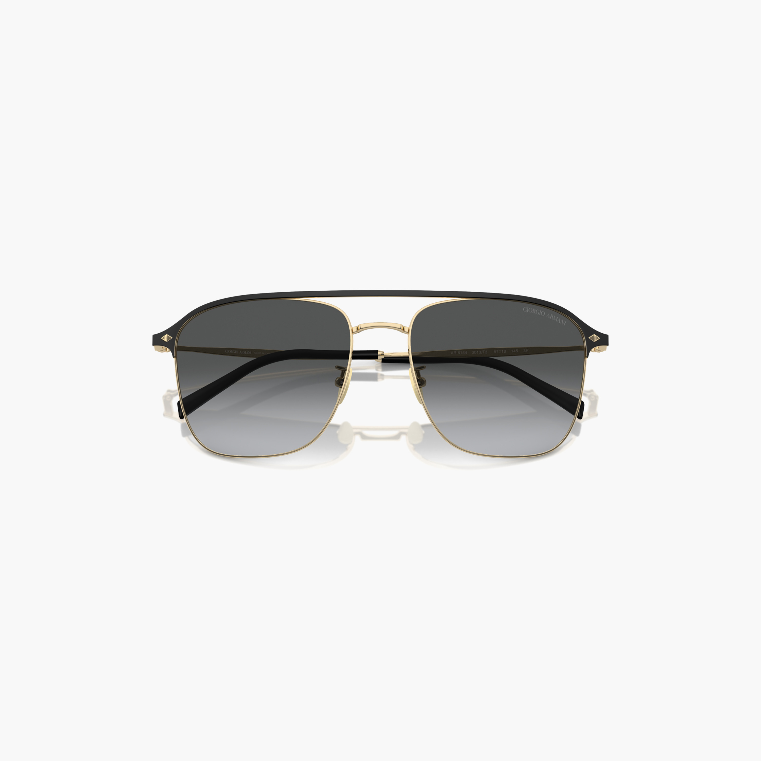 نظارات شمسية رجالية من جورجيو أرماني بتصميم طيار وعدسات رمادية مستقطبة | 6154-men-sunglasses-image-5