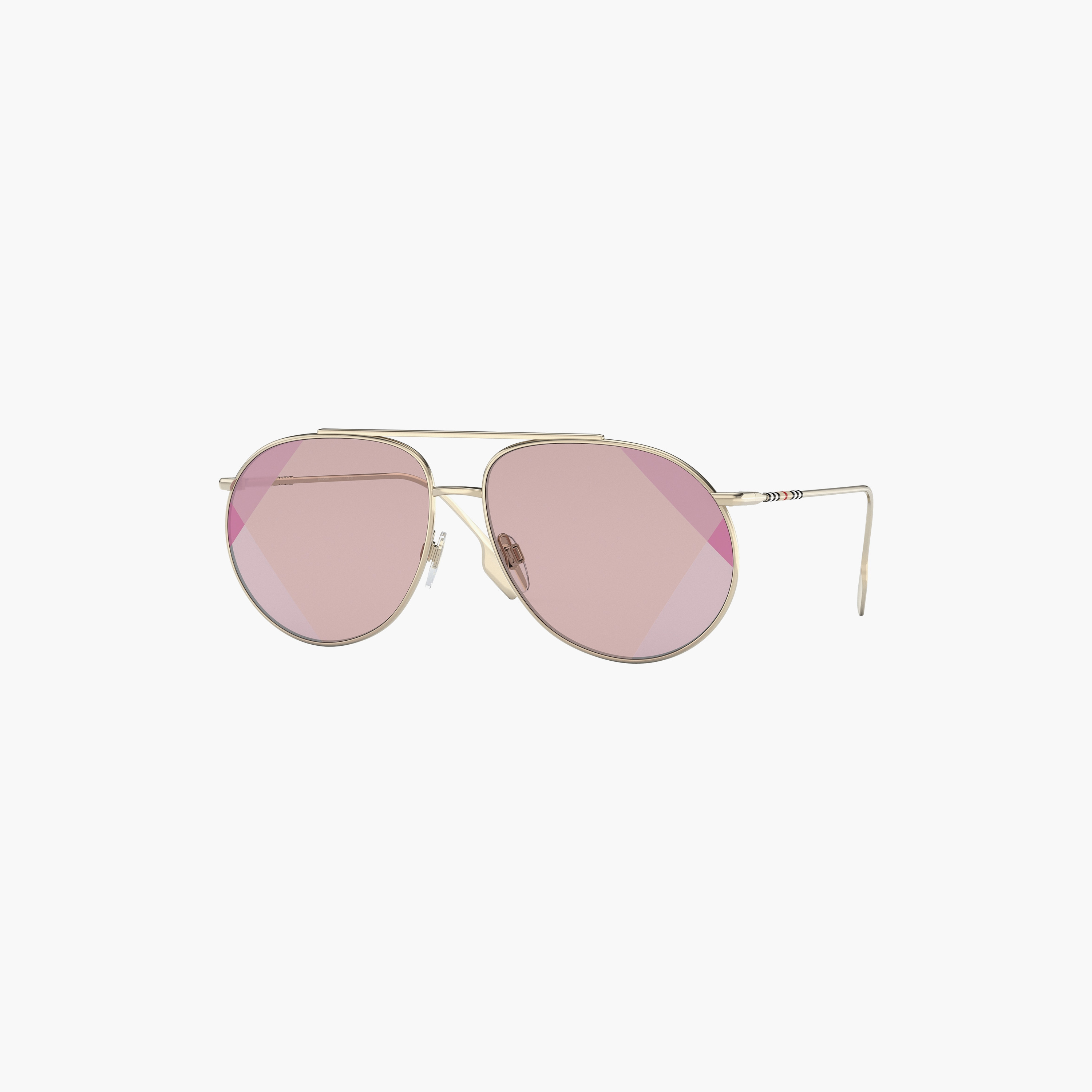 نظارات شمسية بربري نسائية بتصميم طيار وردي | 3138-women-sunglasses-image-3