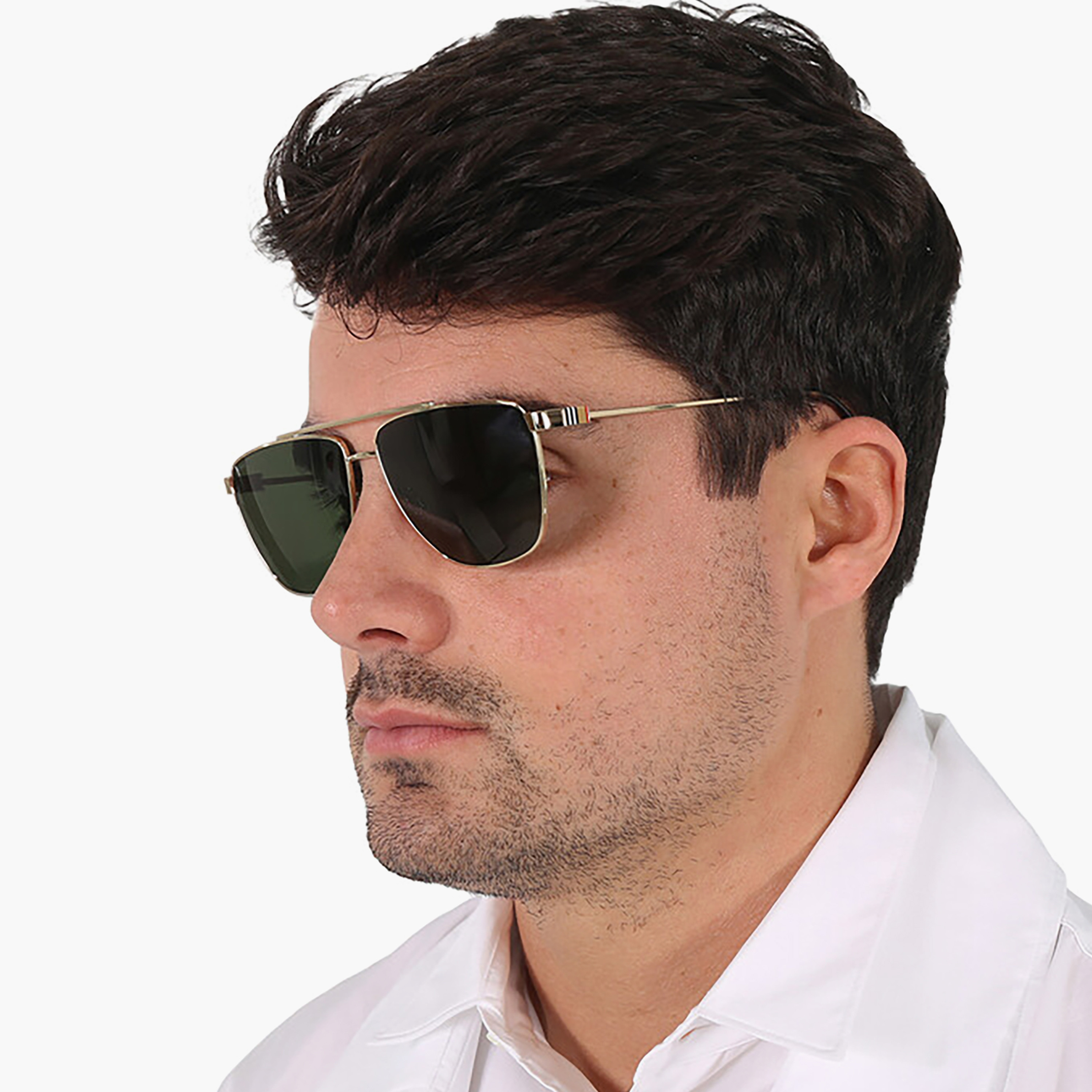 نظارات شمسية رجالية من بربري، طراز نافيغيتور، لون أخضر | 3141-men-sunglasses-image-6