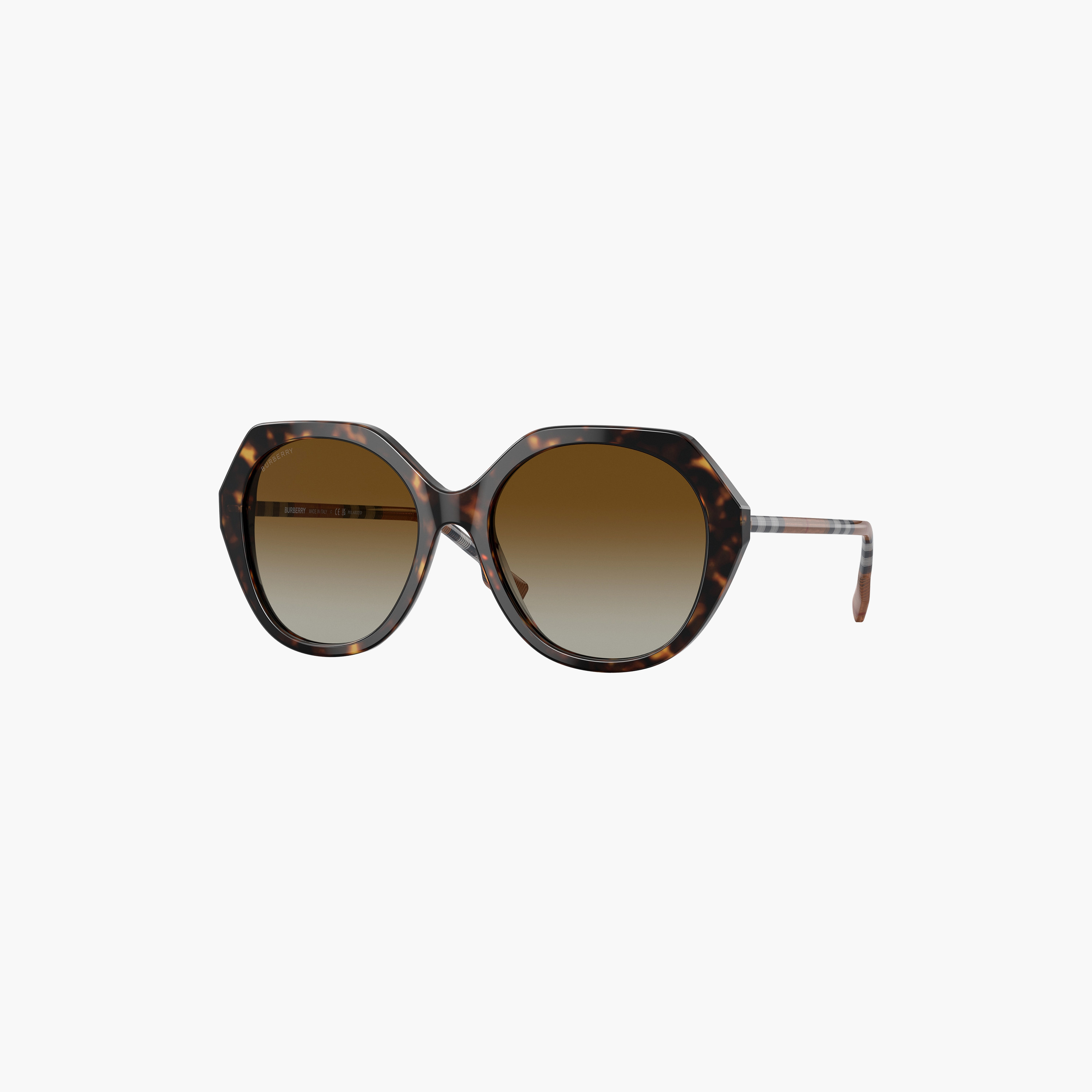Burberry Women Geometric Polorized Brown Sunglasses | 4375-women-sunglasses-image-1