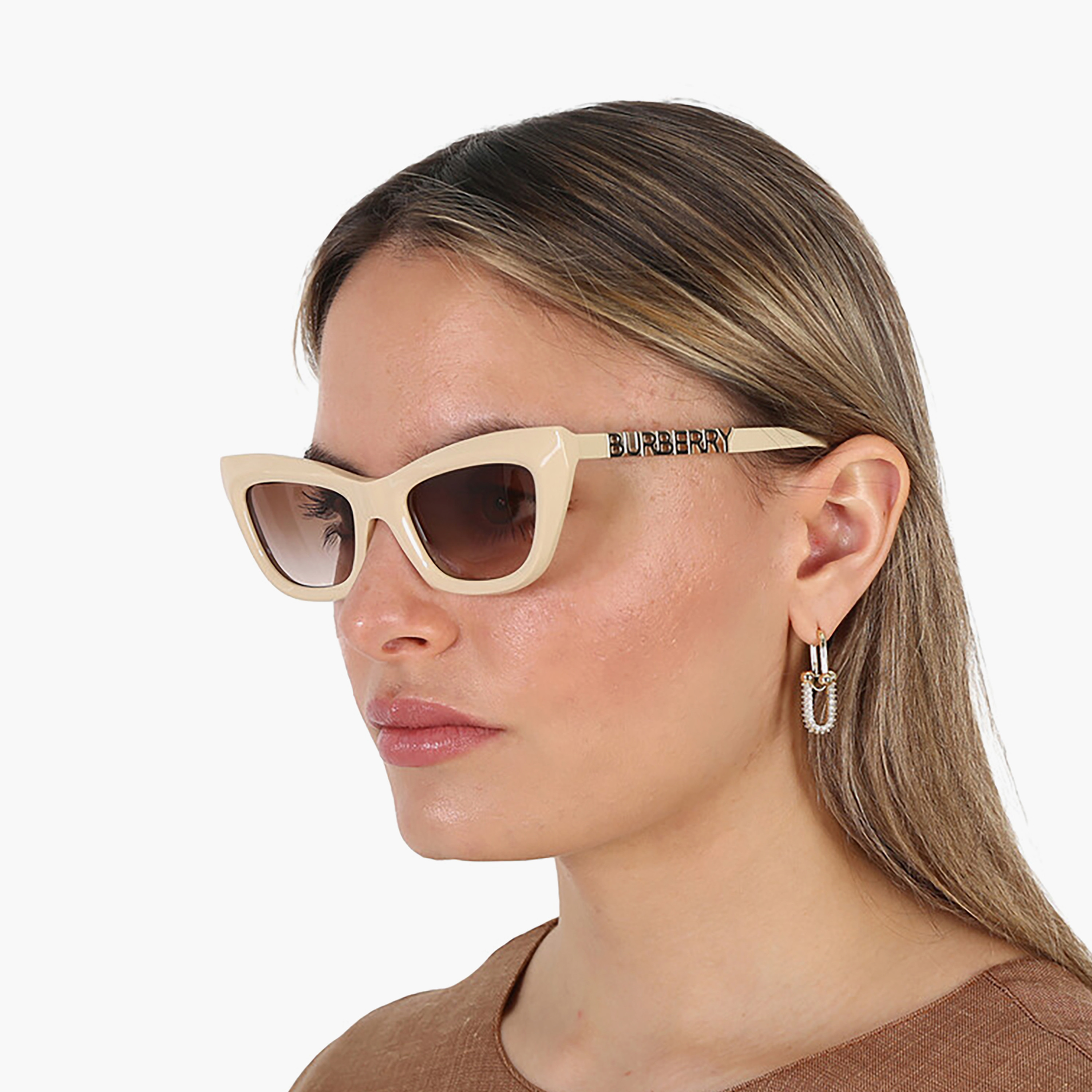 Burberry Women Cat Eye Brown Sunglasses | 4409-women-sunglasses-image-5