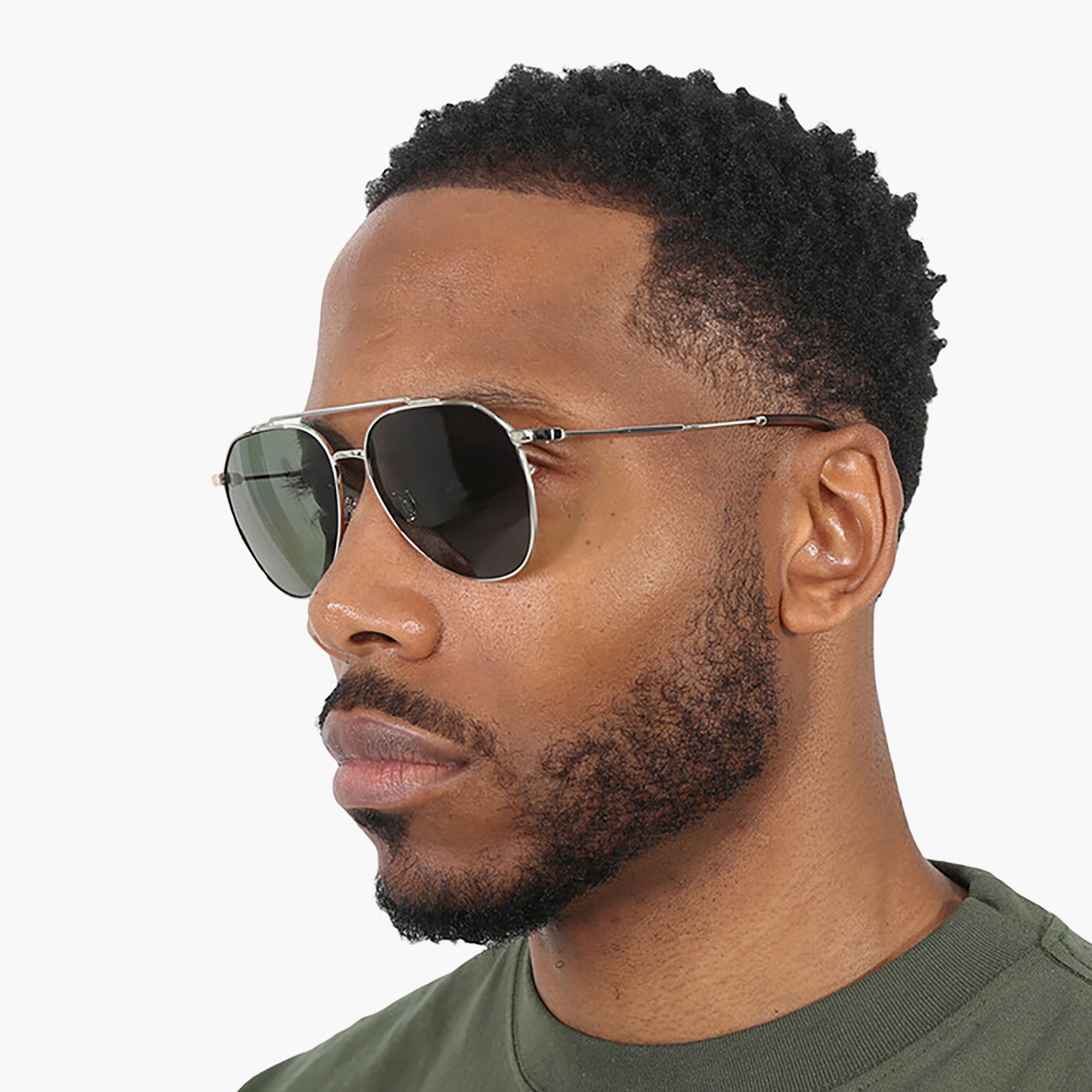 نظارات شمسية رجالية من دولتشي آند غابانا بتصميم طيار، لون أخضر مستقطب | 2296-men-sunglasses-image-5