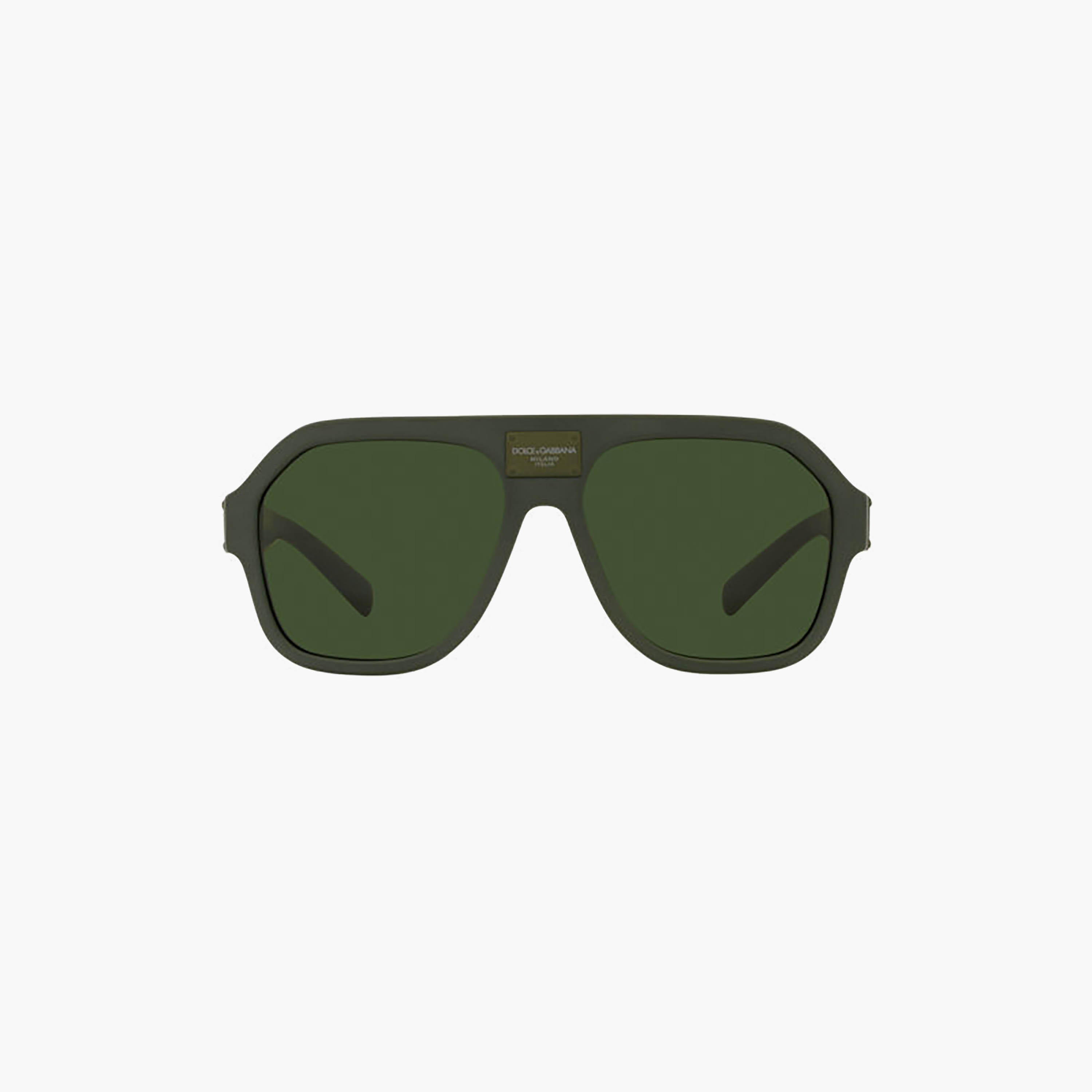 نظارات شمسية رجالية من دولتشي آند غابانا بتصميم وايفارير ومربع أخضر | 4433-men-sunglasses-image-2