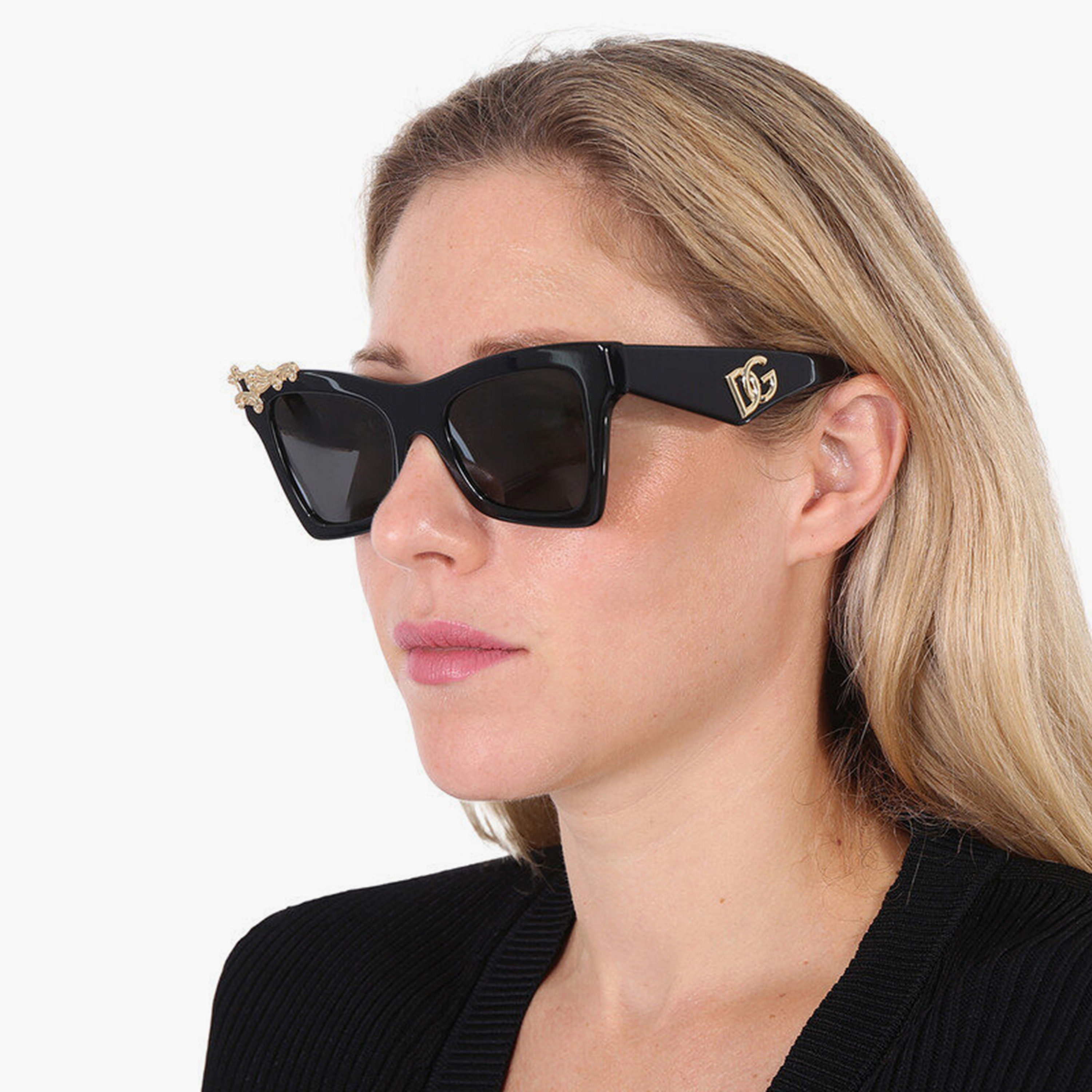 نظارات شمسية رمادية بتصميم عين القطة من دولتشي آند غابانا للنساء | 4434-women-sunglasses-image-5