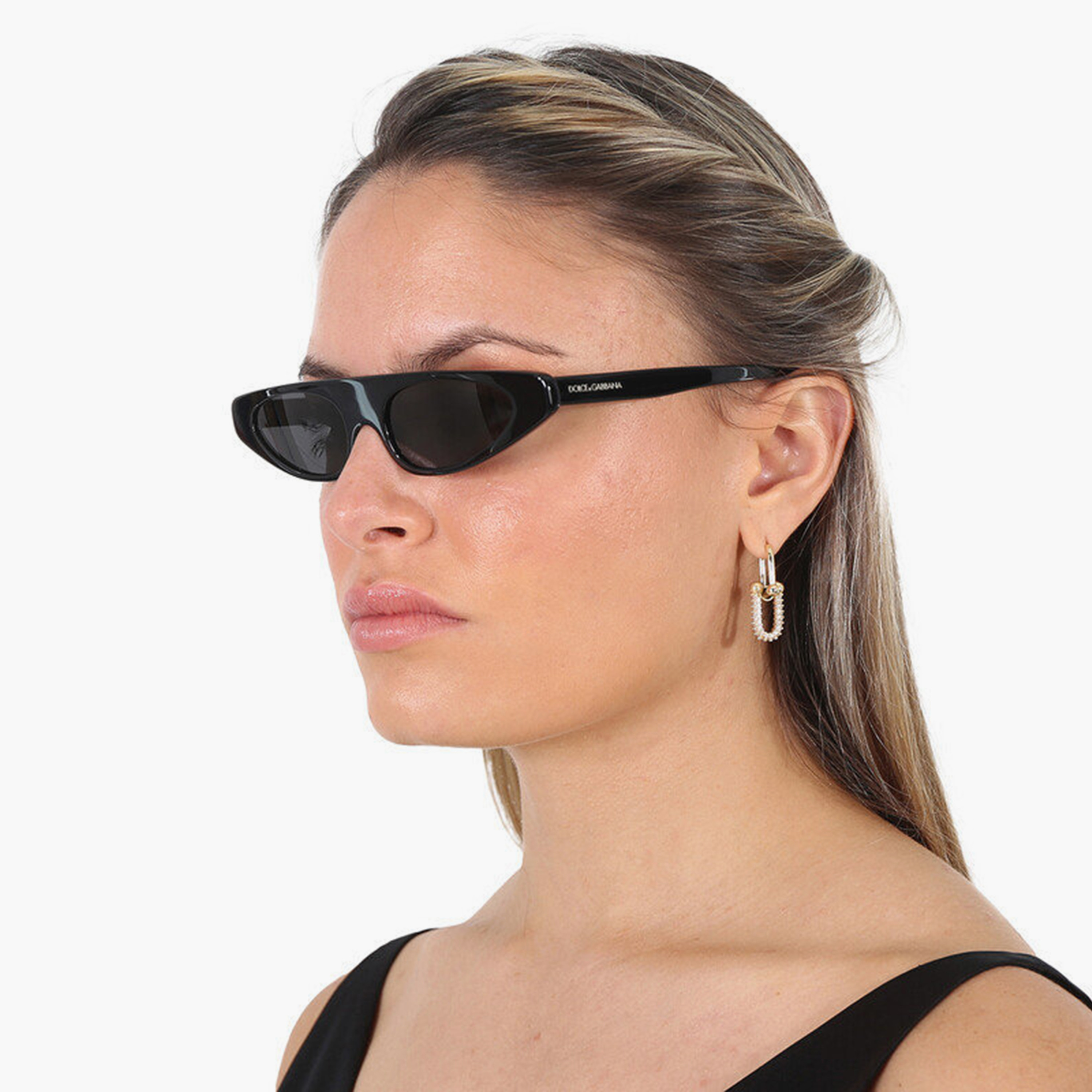 نظارات شمسية مستطيلة رمادية من دولتشي آند غابانا للنساء | 4442-women-sunglasses-image-5