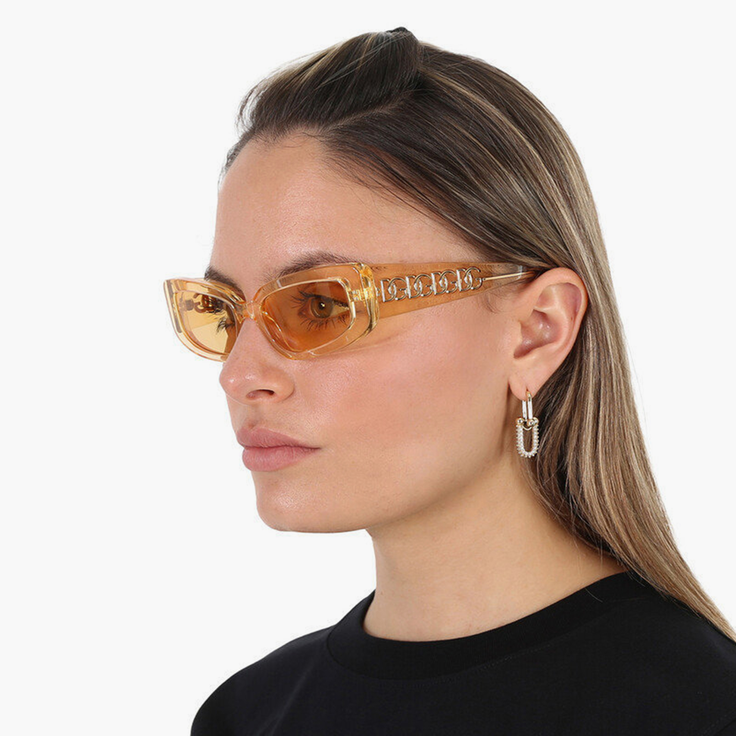 نظارات شمسية مستطيلة صفراء من دولتشي آند غابانا للنساء | 4445-women-sunglasses-image-5