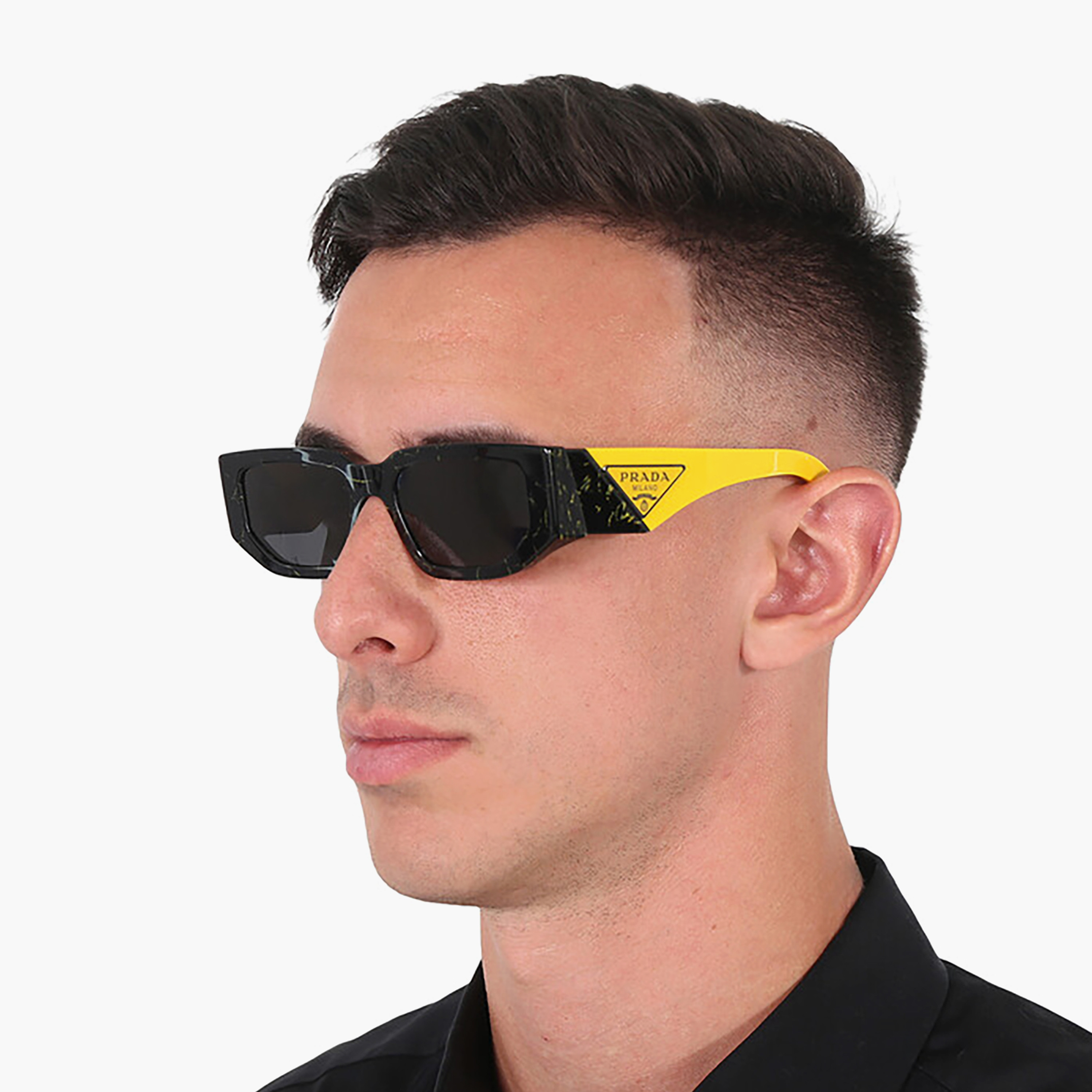 Prada Men Rectangle Grey Sunglasses | 09ZS-men-sunglasses-image-6