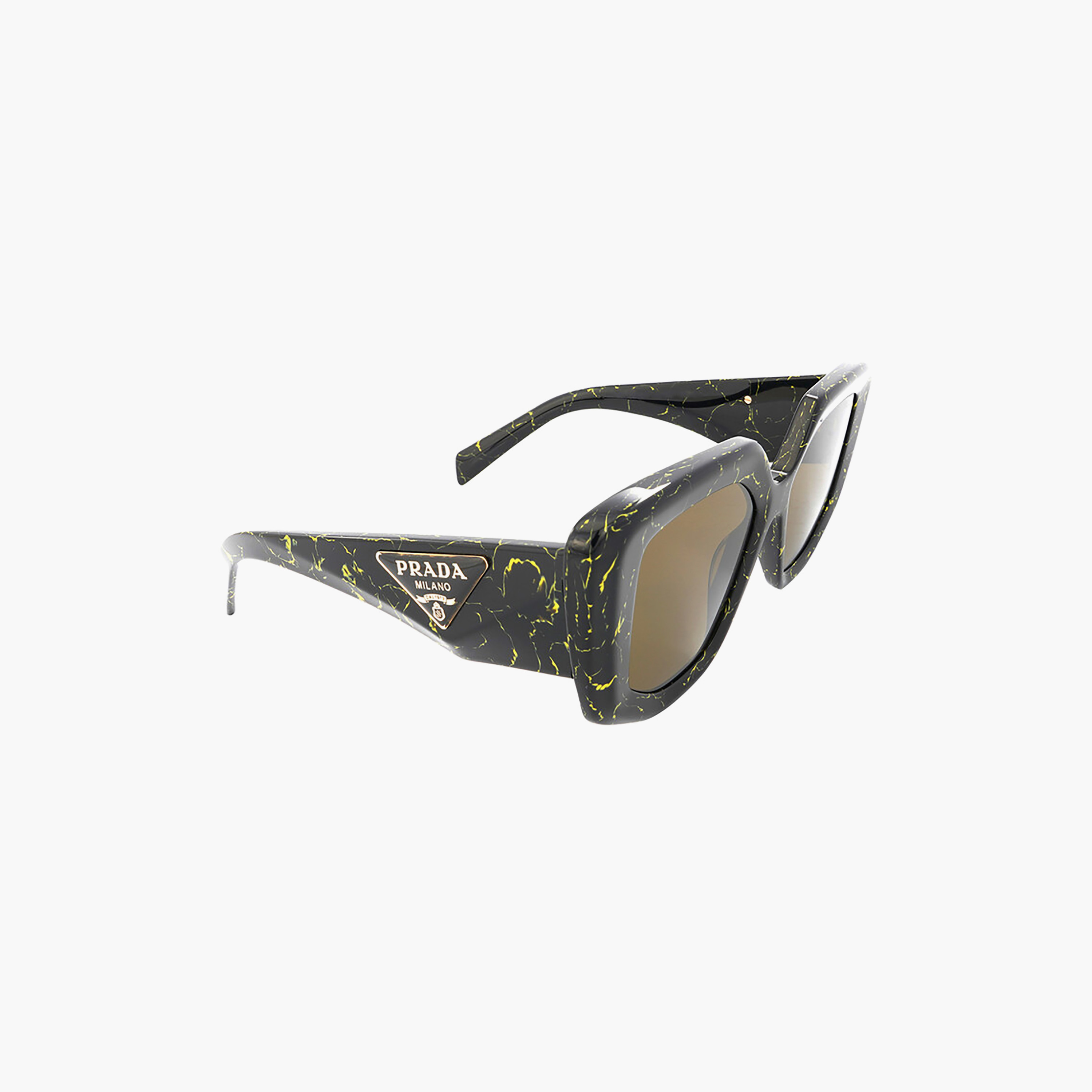 Prada Women Rectangle Brown Sunglasses | 14ZS-women-sunglasses-image-3