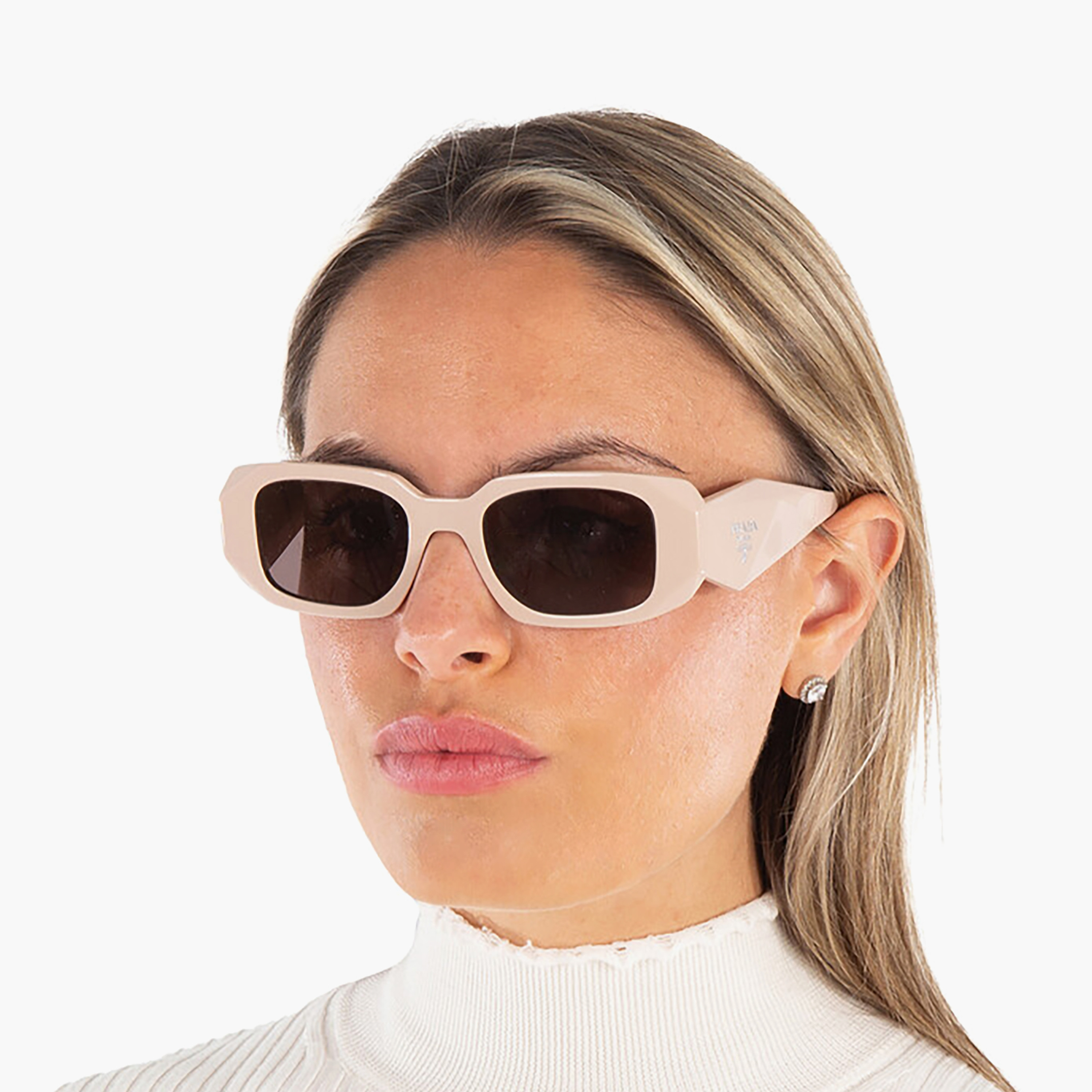 نظارات شمسية برادا نسائية مستطيلة بنية اللون | 17WS-women-sunglasses-image-6